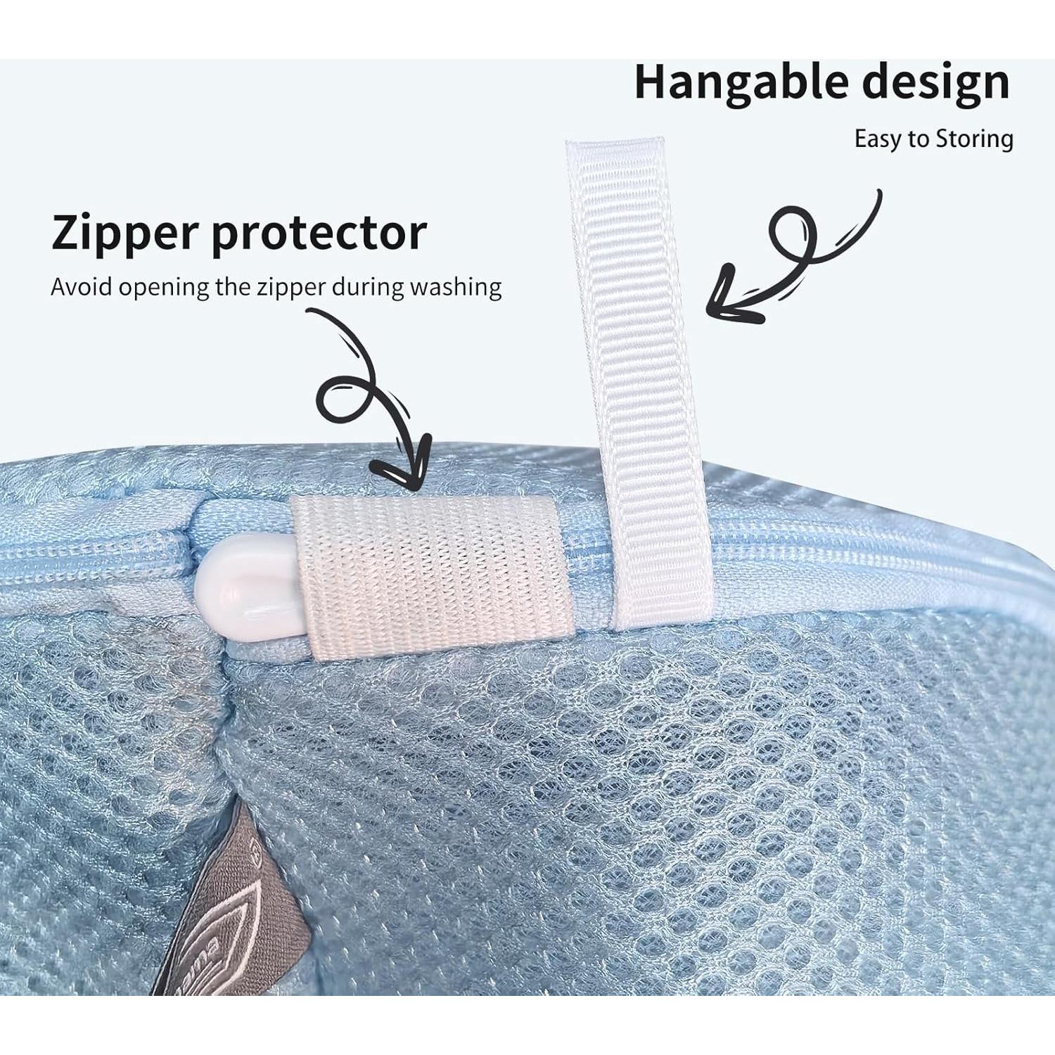 Bolsa de Lavado de Zapatos Kimmama 20x38cm Azul - Paquete de 4