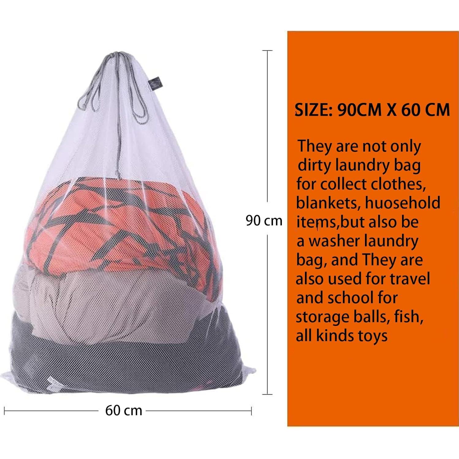 Bolsa de Lavandería Kimmama XL Malla Gruesa 61x91 cm Blanca