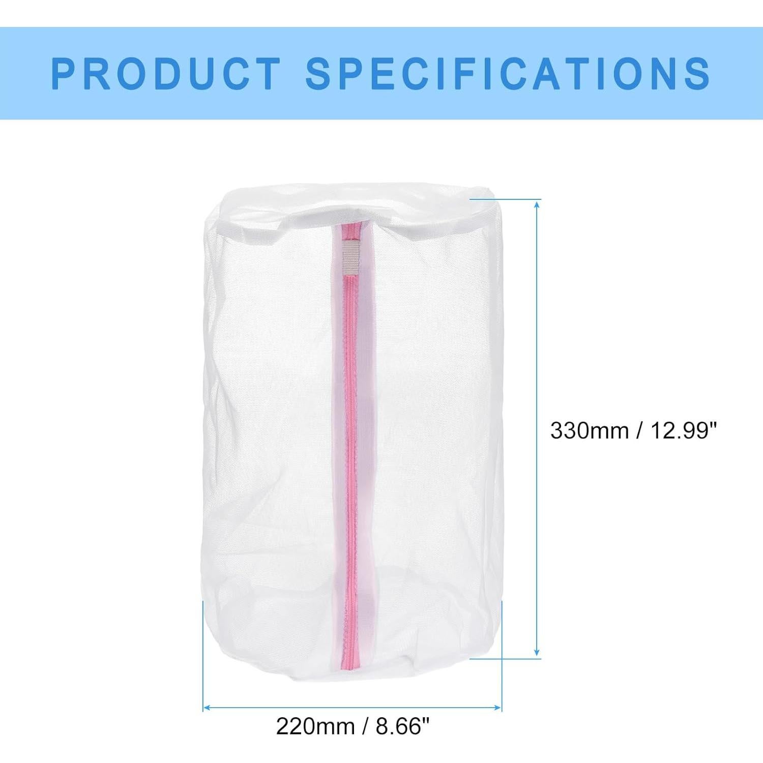 Bolsas de Lavado de Malla uxcell 3 Piezas 22x33 cm