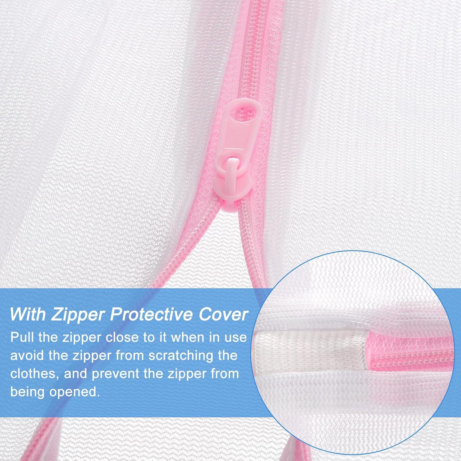 Bolsas de Lavado de Malla uxcell 3 Piezas 22x33 cm