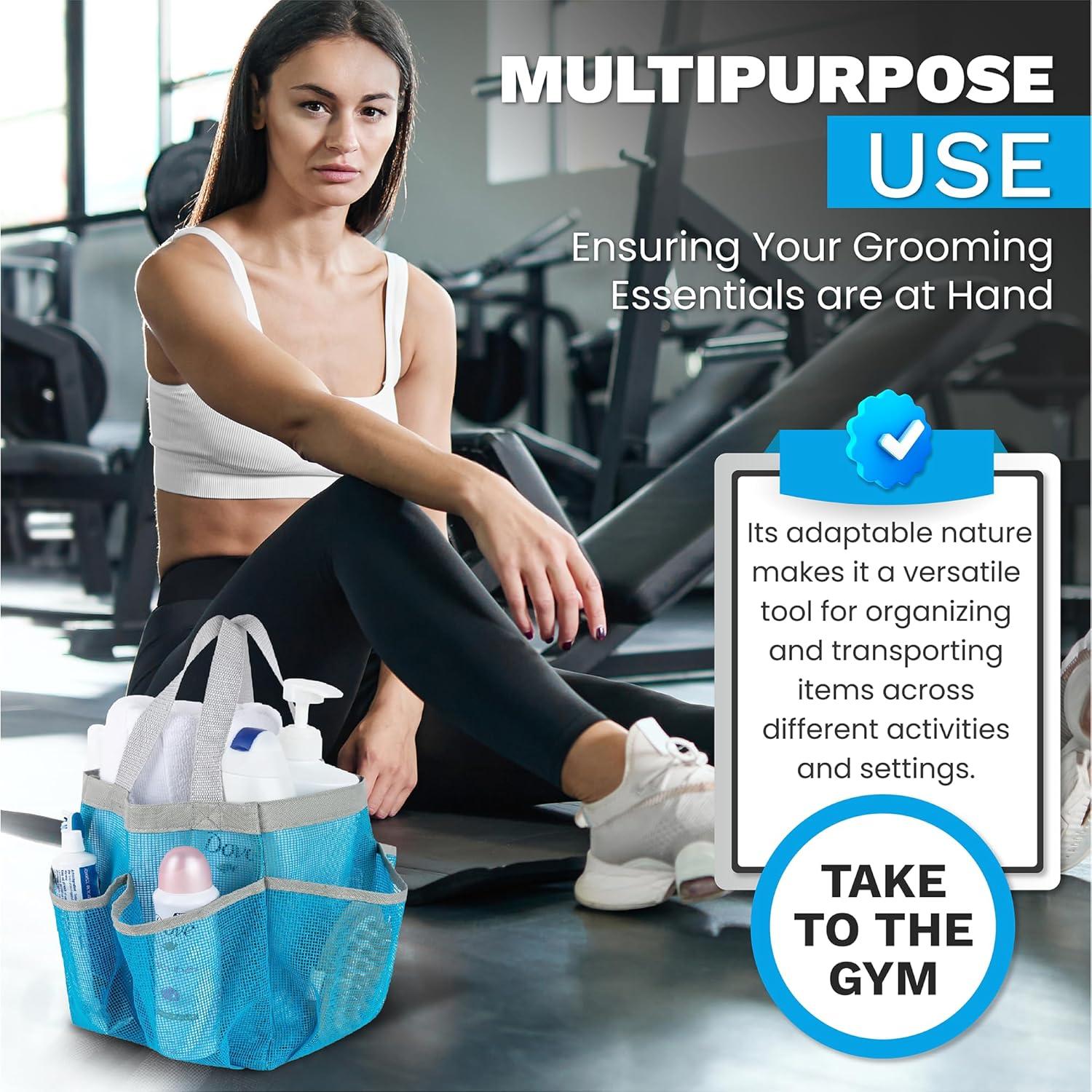 Caddy de Ducha Plegable Handy Laundry 7 Bolsillos Azul