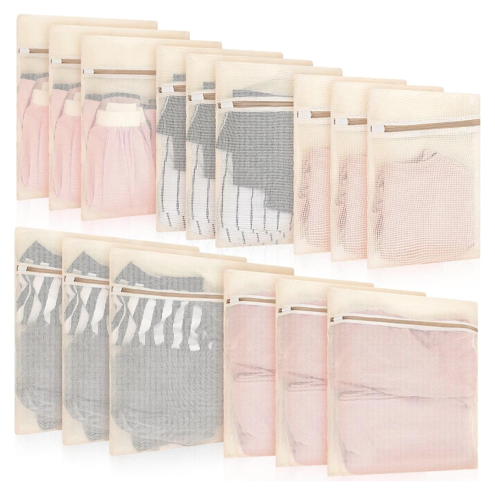 15 Bolsas de Lavandería de Malla Algodón Reallnaive 40x25cm