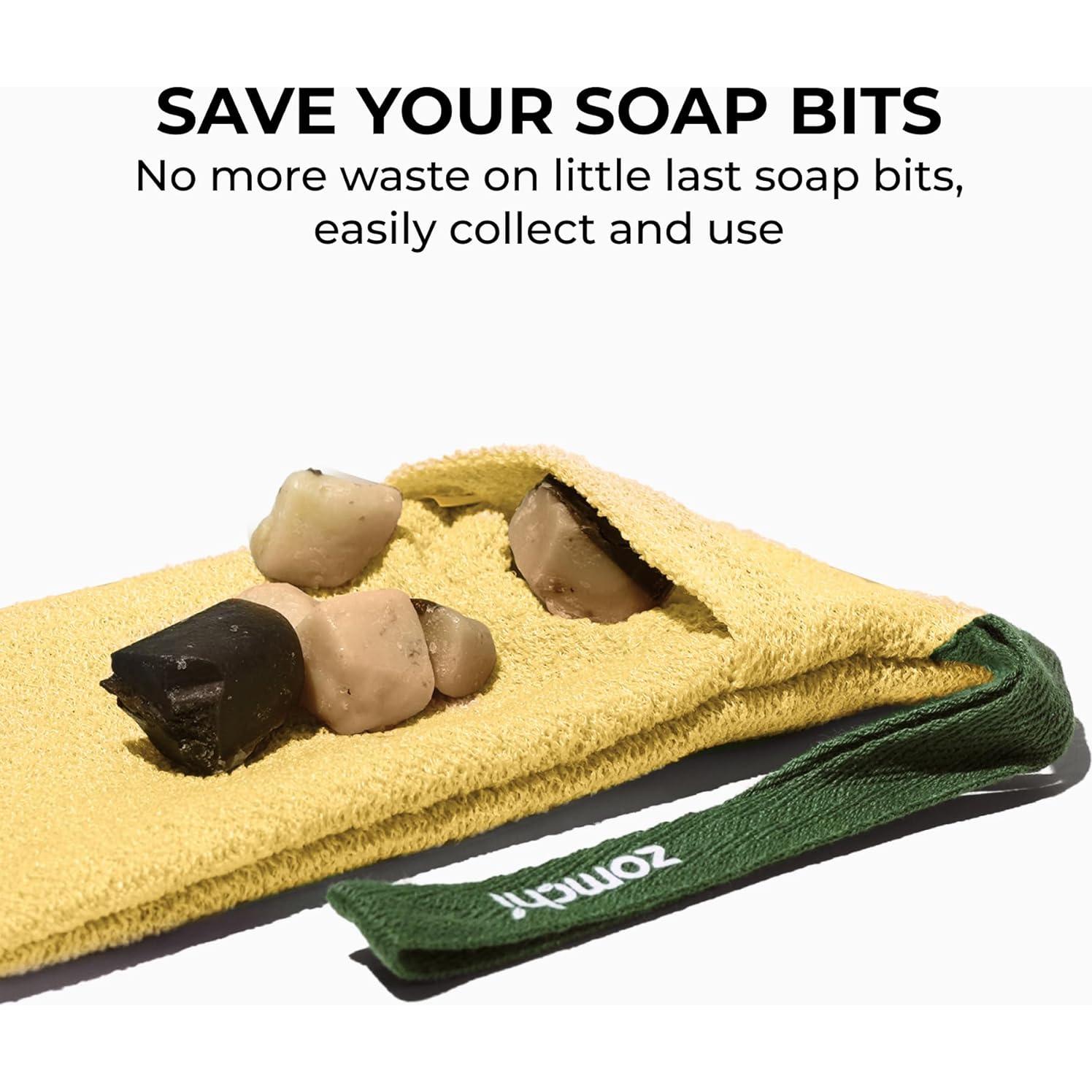 Bolsa de Jabón Exfoliante ZOMCHI Amarilla y Rosa - 2 Piezas