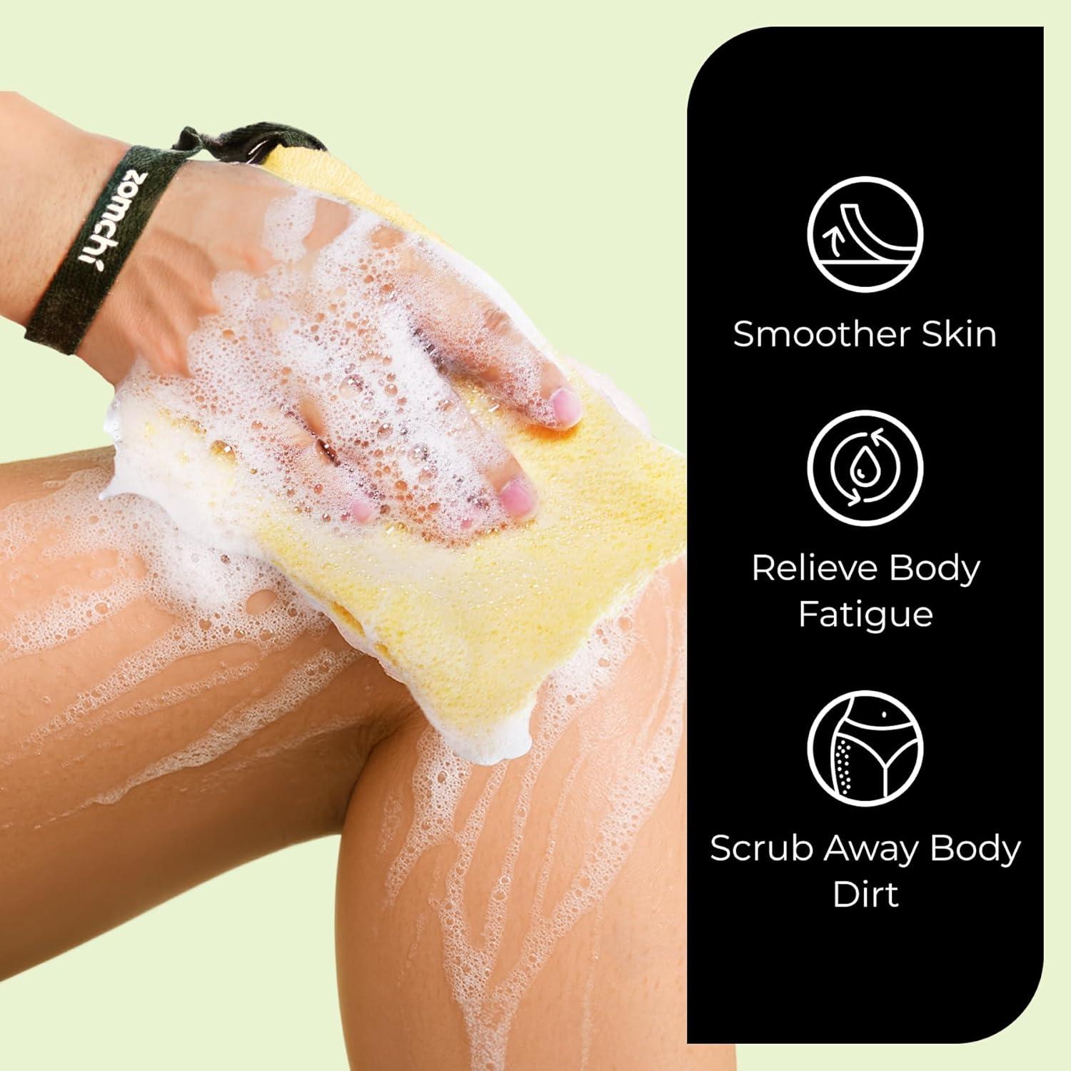 Bolsa de Jabón Exfoliante ZOMCHI Amarilla y Rosa - 2 Piezas