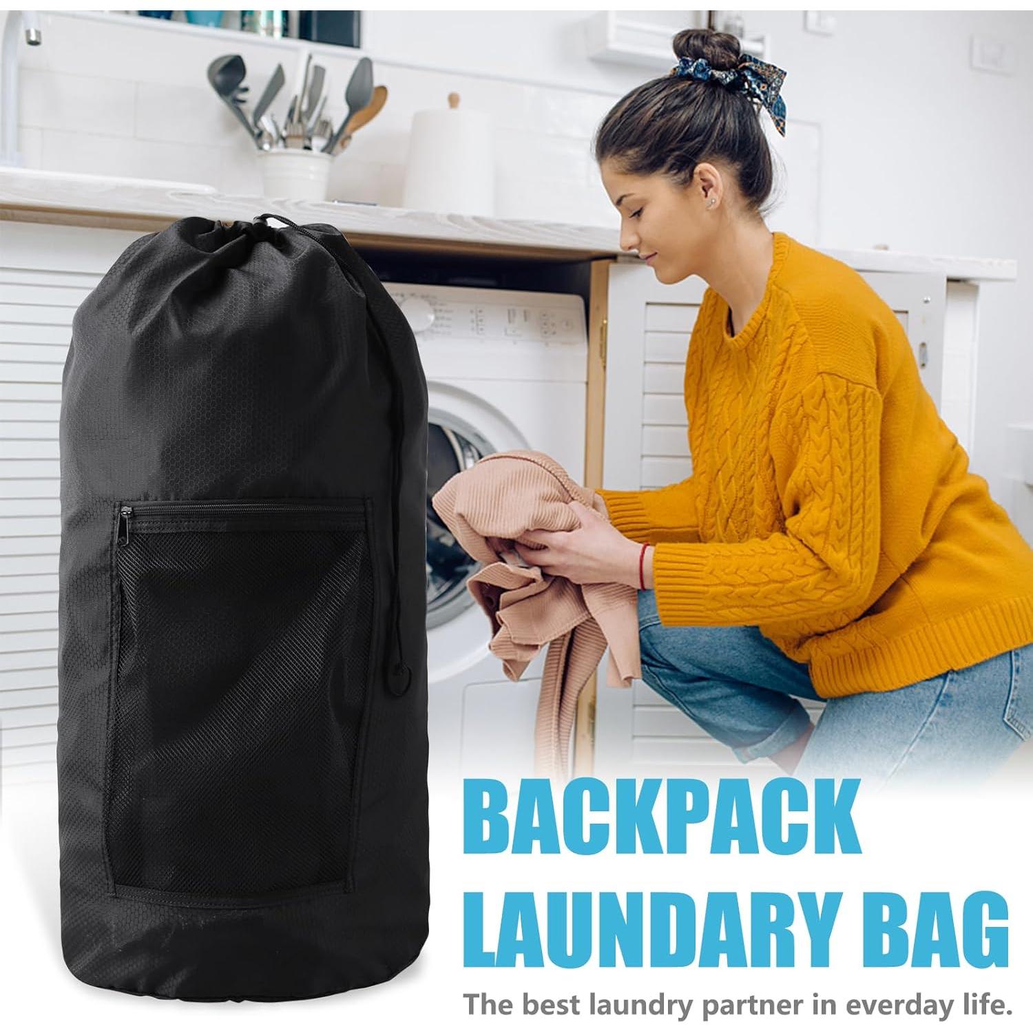 Bolsa de lavandería mochila Olosar 74x33cm impermeable negra