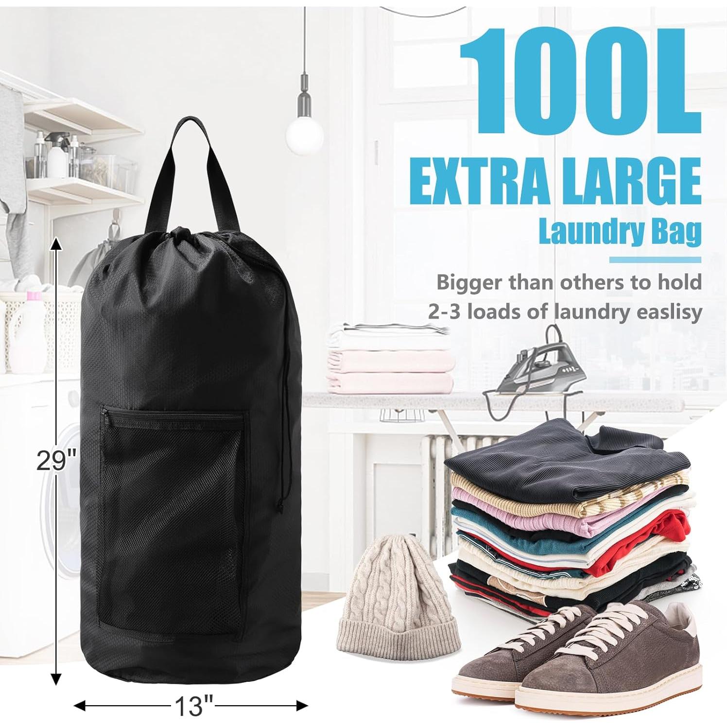 Bolsa de lavandería mochila Olosar 74x33cm impermeable negra