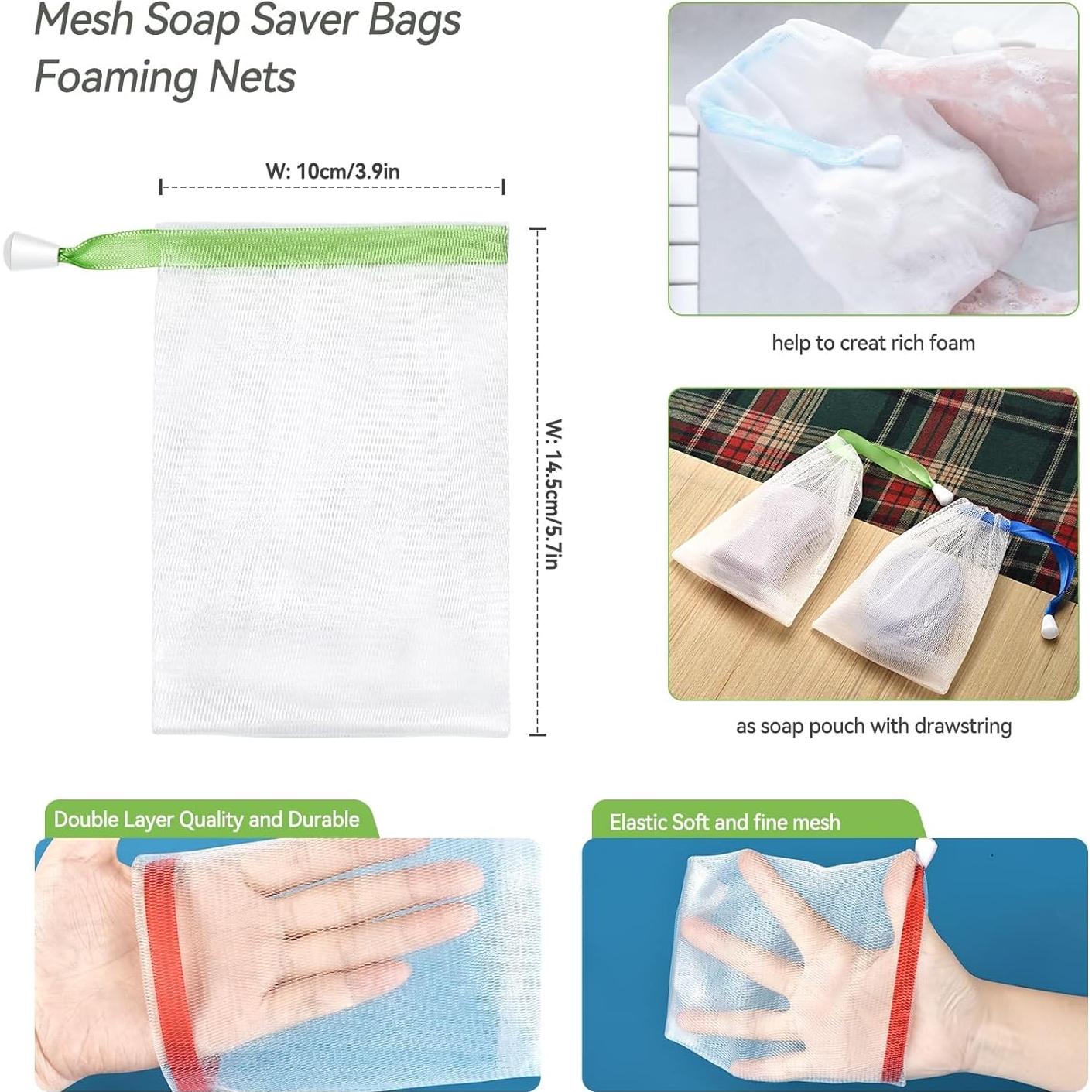 10 Bolsas de Jabón de Malla Suave GXLWJXWLV para Ducha