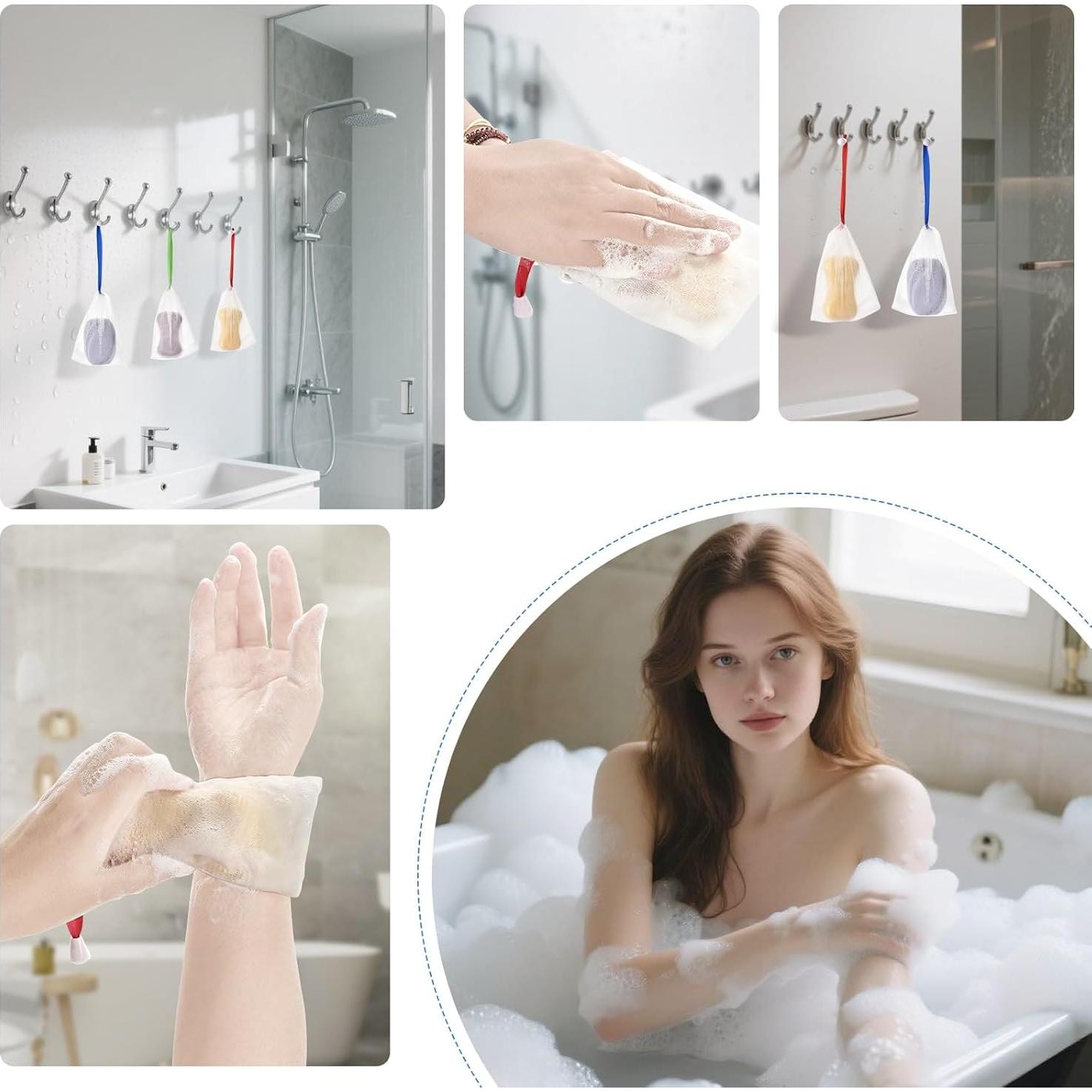 10 Bolsas de Jabón de Malla Suave GXLWJXWLV para Ducha