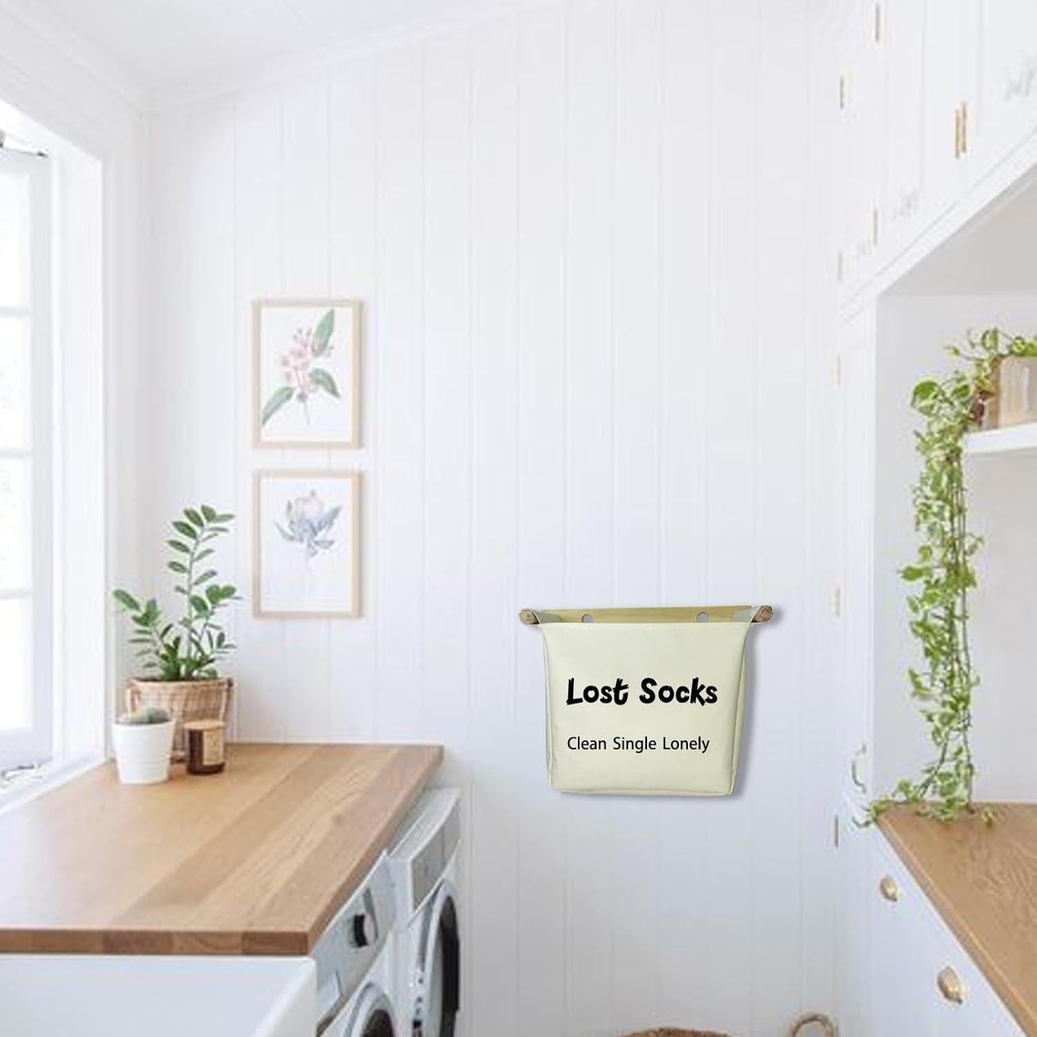 Bolsa de Lona para Calcetines Perdidos Kiwawa 27x25 cm