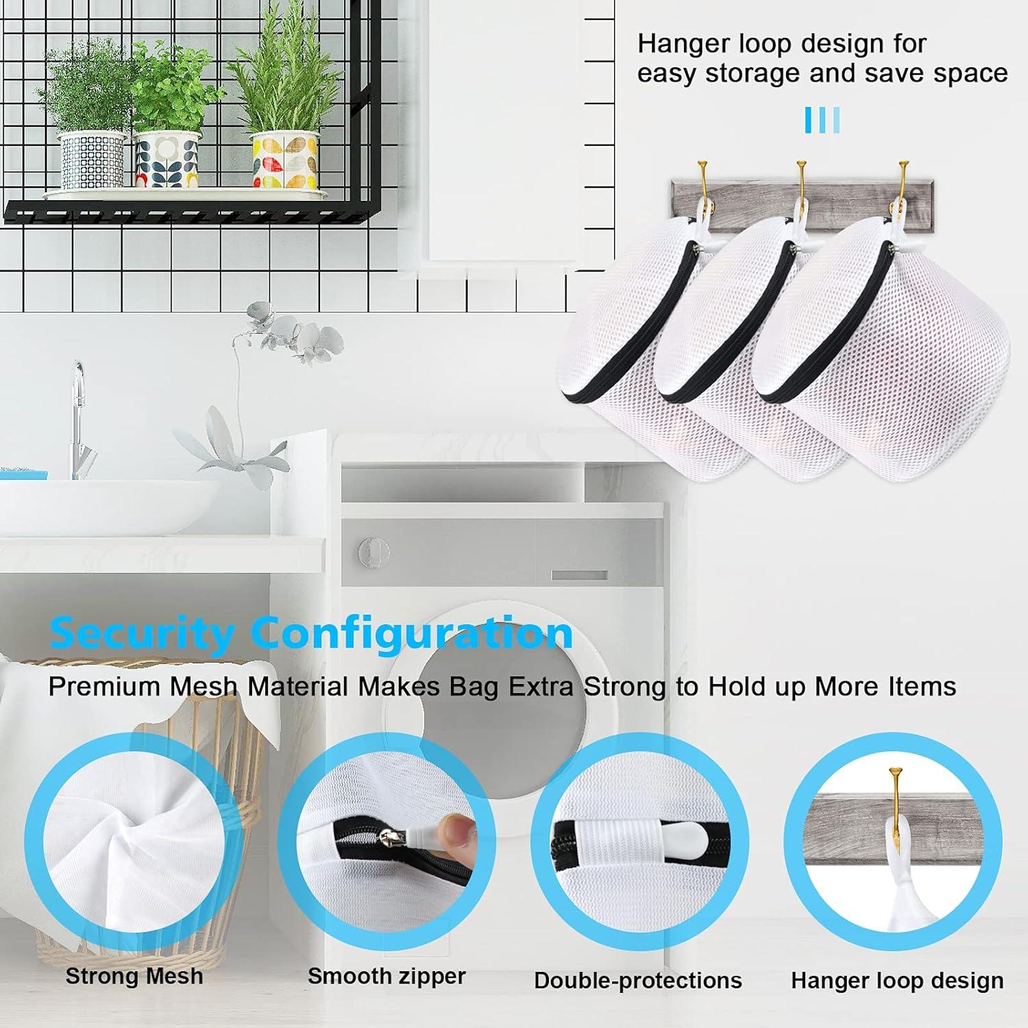 Juego de 3 Bolsas de Lavandería TUTUDOW 15x17 cm Malla Duradera