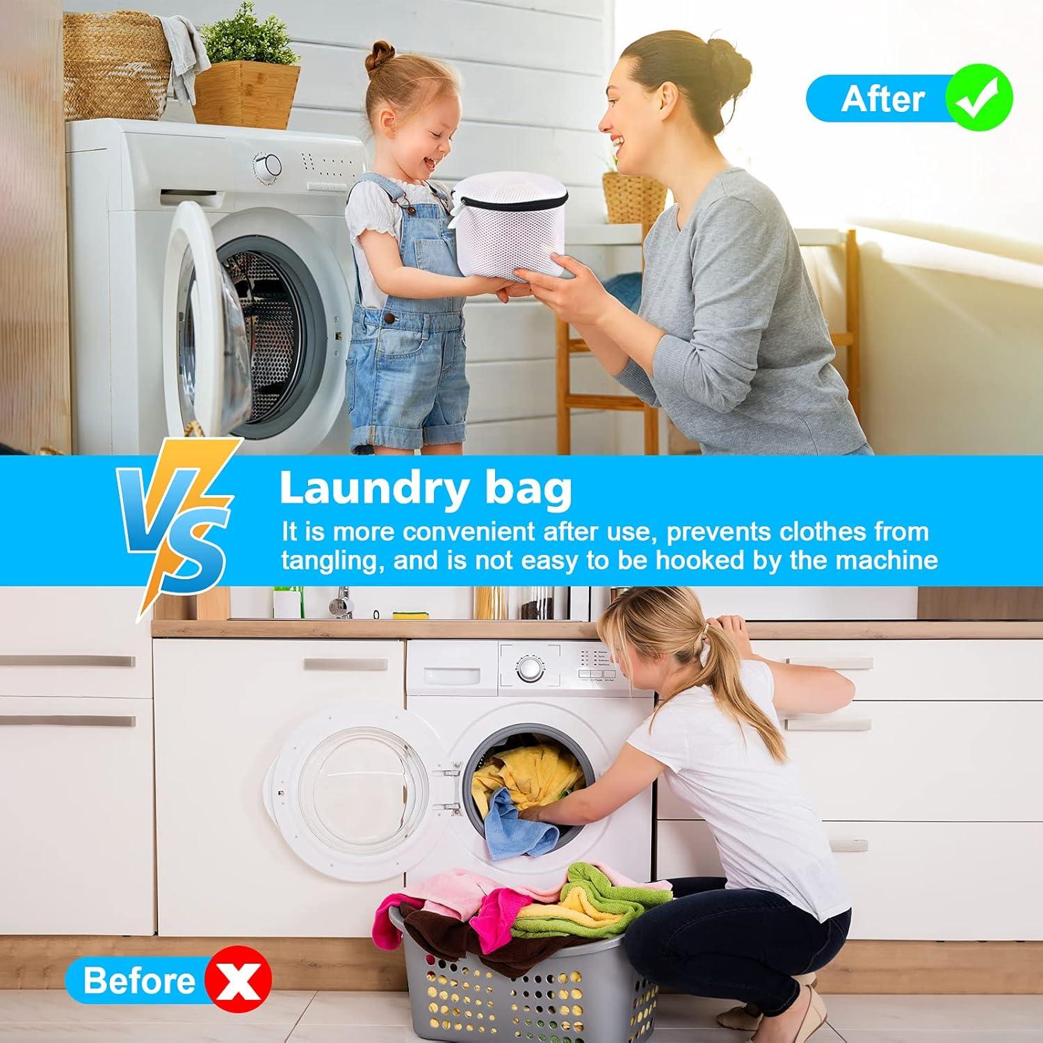 Juego de 3 Bolsas de Lavandería TUTUDOW 15x17 cm Malla Duradera