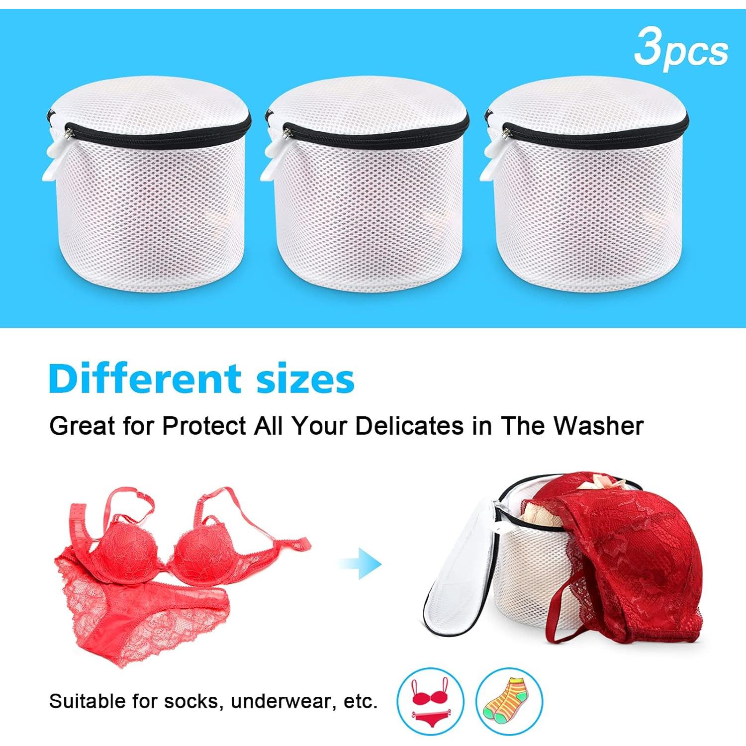 Juego de 3 Bolsas de Lavandería TUTUDOW 15x17 cm Malla Duradera