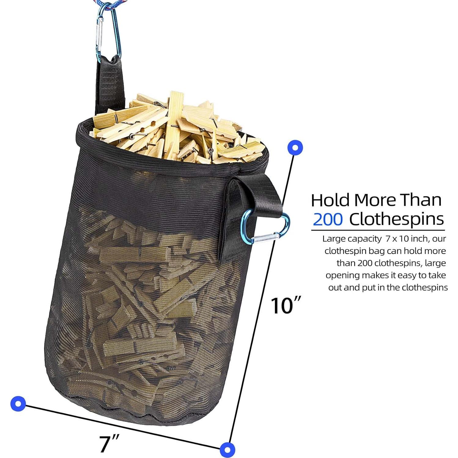 Bolsa para Pinzas de Ropa KOOZTI con Cierre de Cordón 17.8x25.4cm