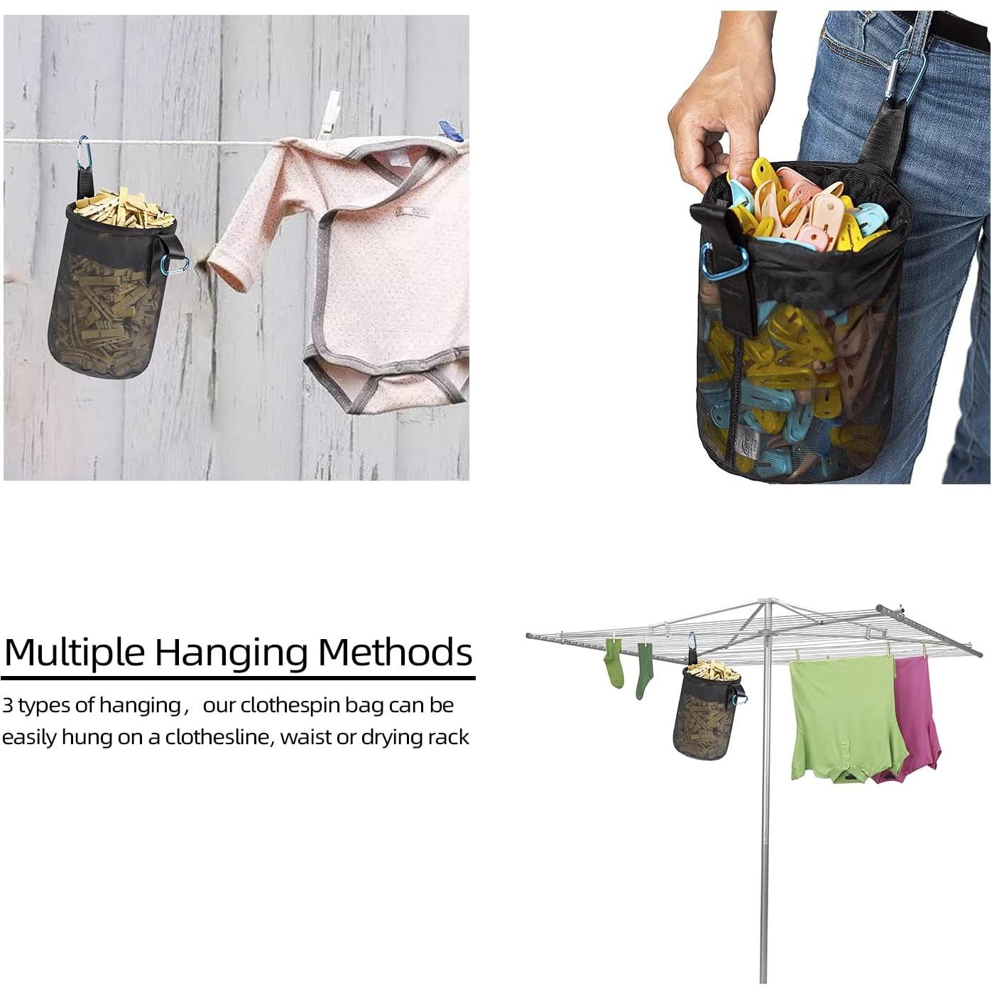 Bolsa para Pinzas de Ropa KOOZTI con Cierre de Cordón 17.8x25.4cm