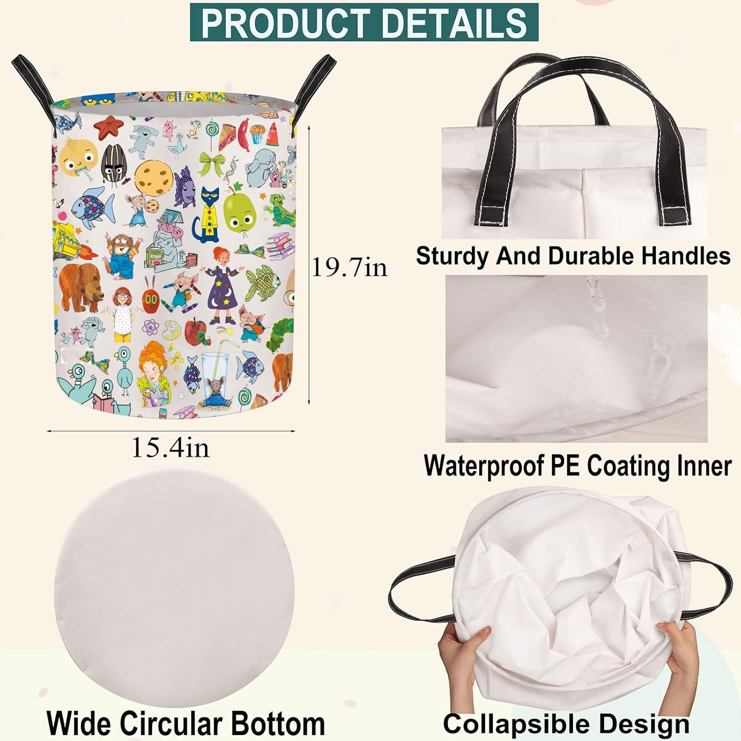 Cesta de lavandería JNIAP Plegable 50x40 cm Caricatura