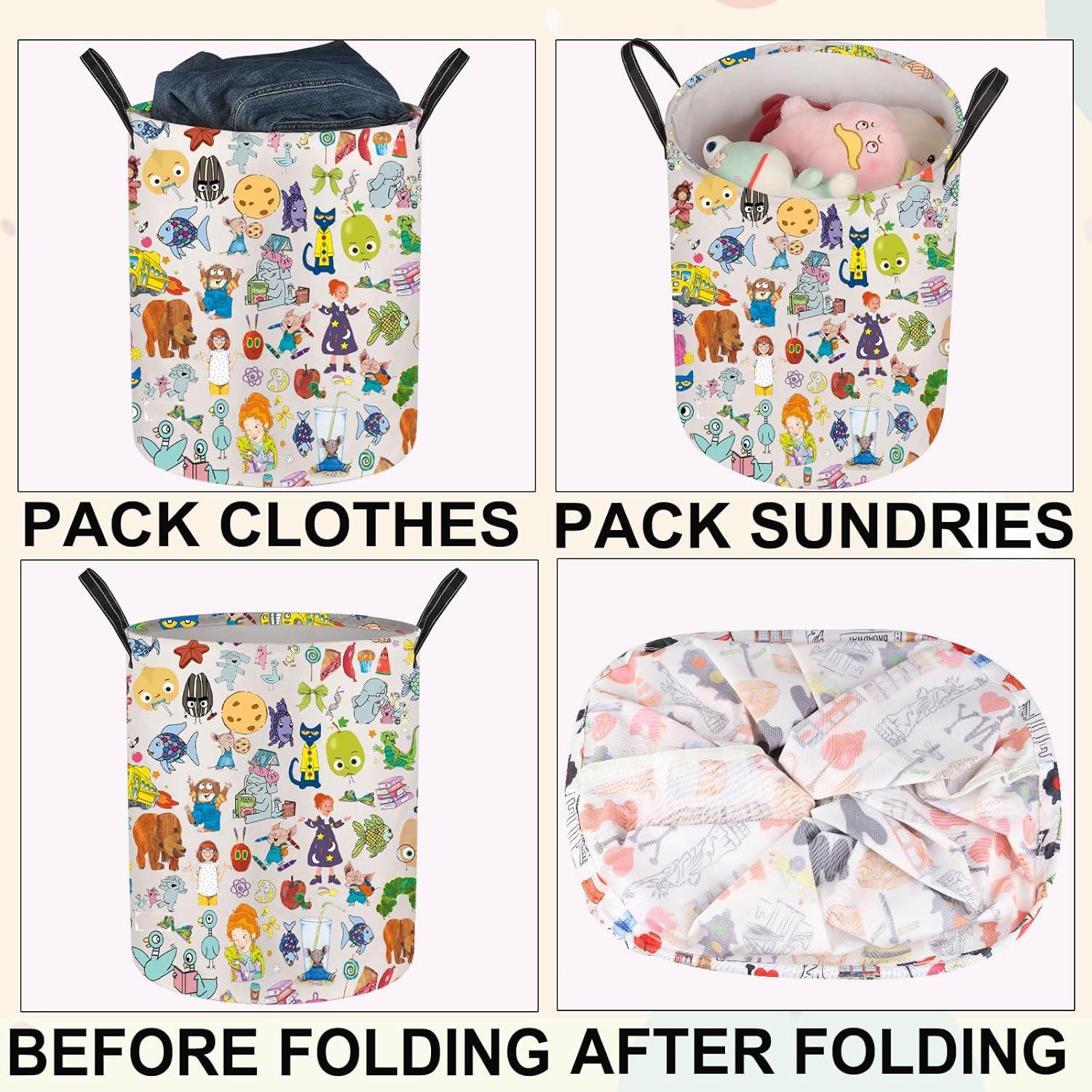 Cesta de lavandería JNIAP Plegable 50x40 cm Caricatura