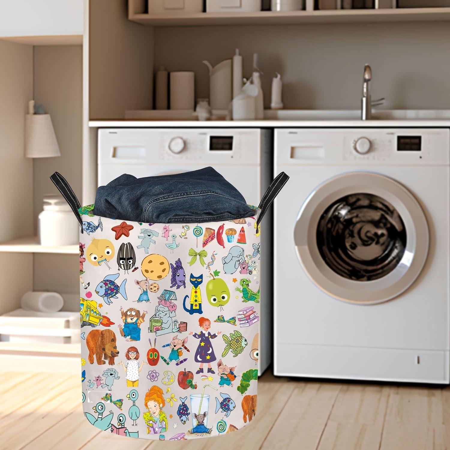Cesta de lavandería JNIAP Plegable 50x40 cm Caricatura