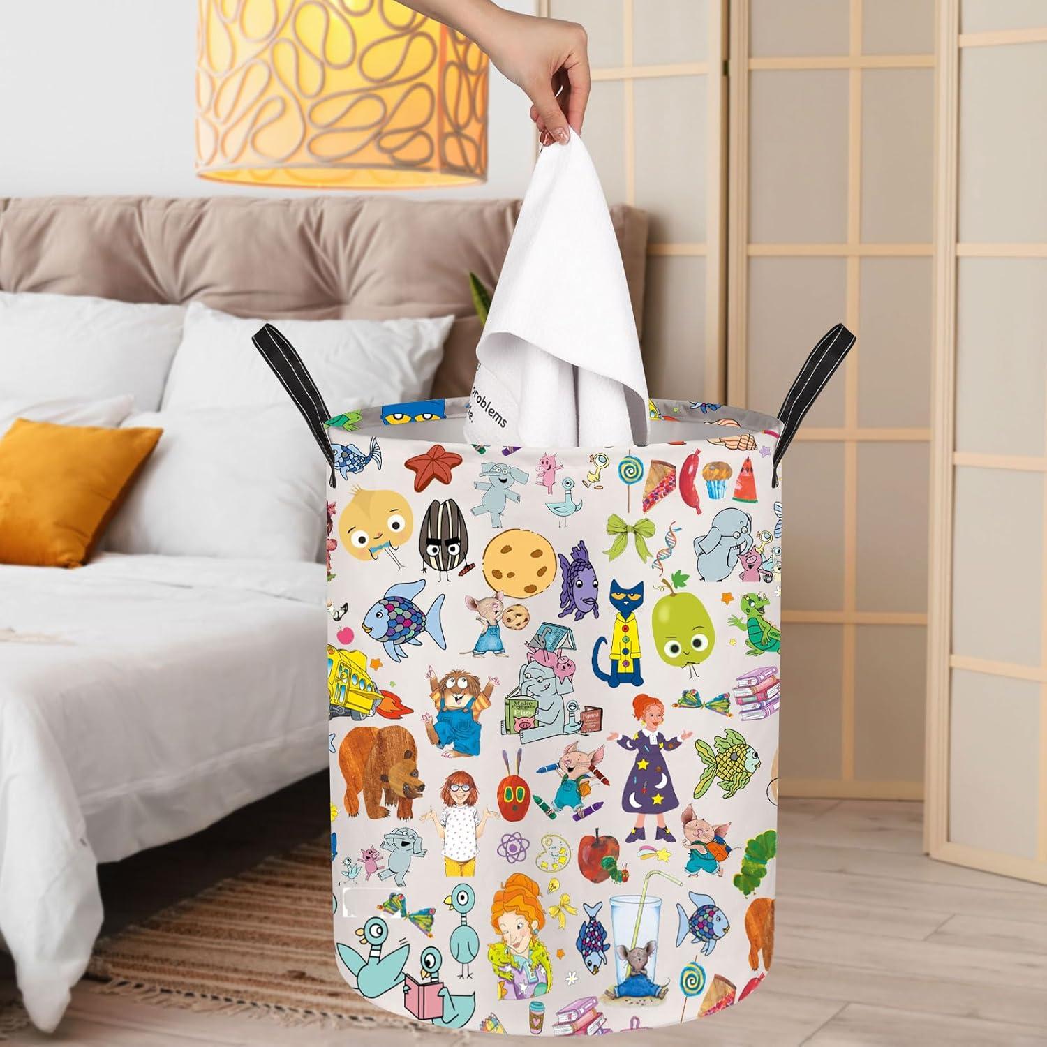 Cesta de lavandería JNIAP Plegable 50x40 cm Caricatura