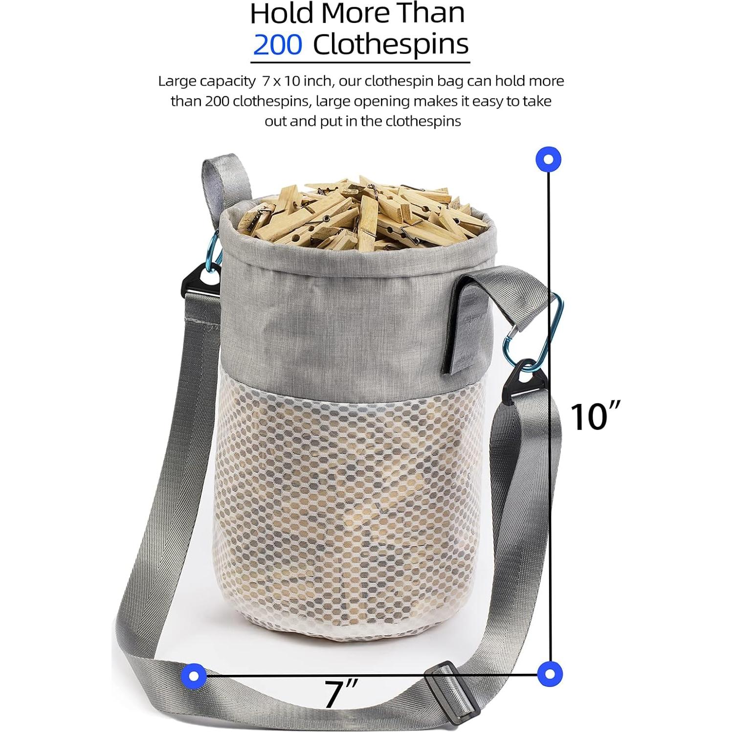 Bolsa para Pinzas de Ropa KOOZTI 200 Unidades Resistente