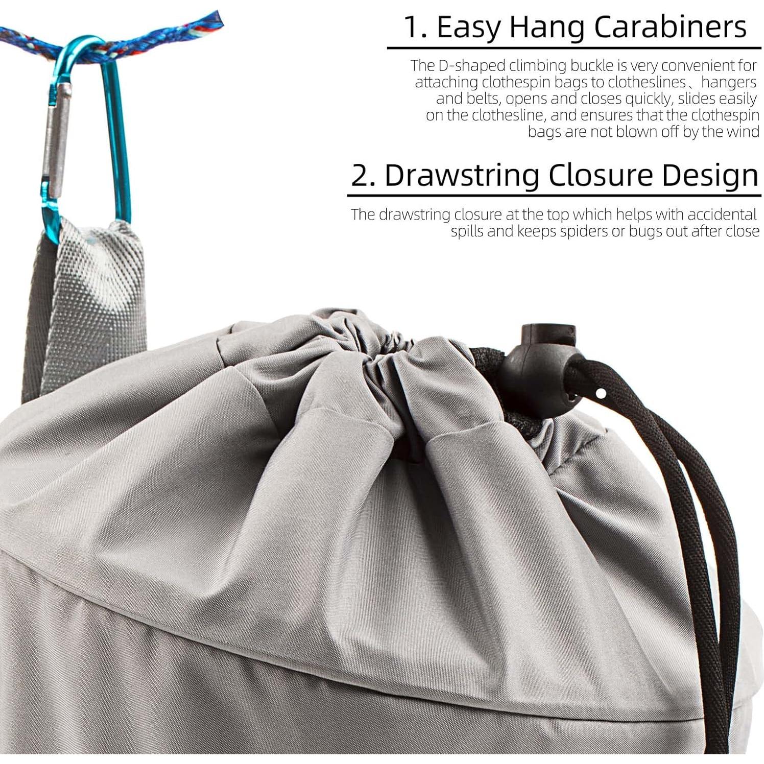 Bolsa para Pinzas de Ropa KOOZTI 200 Unidades Resistente