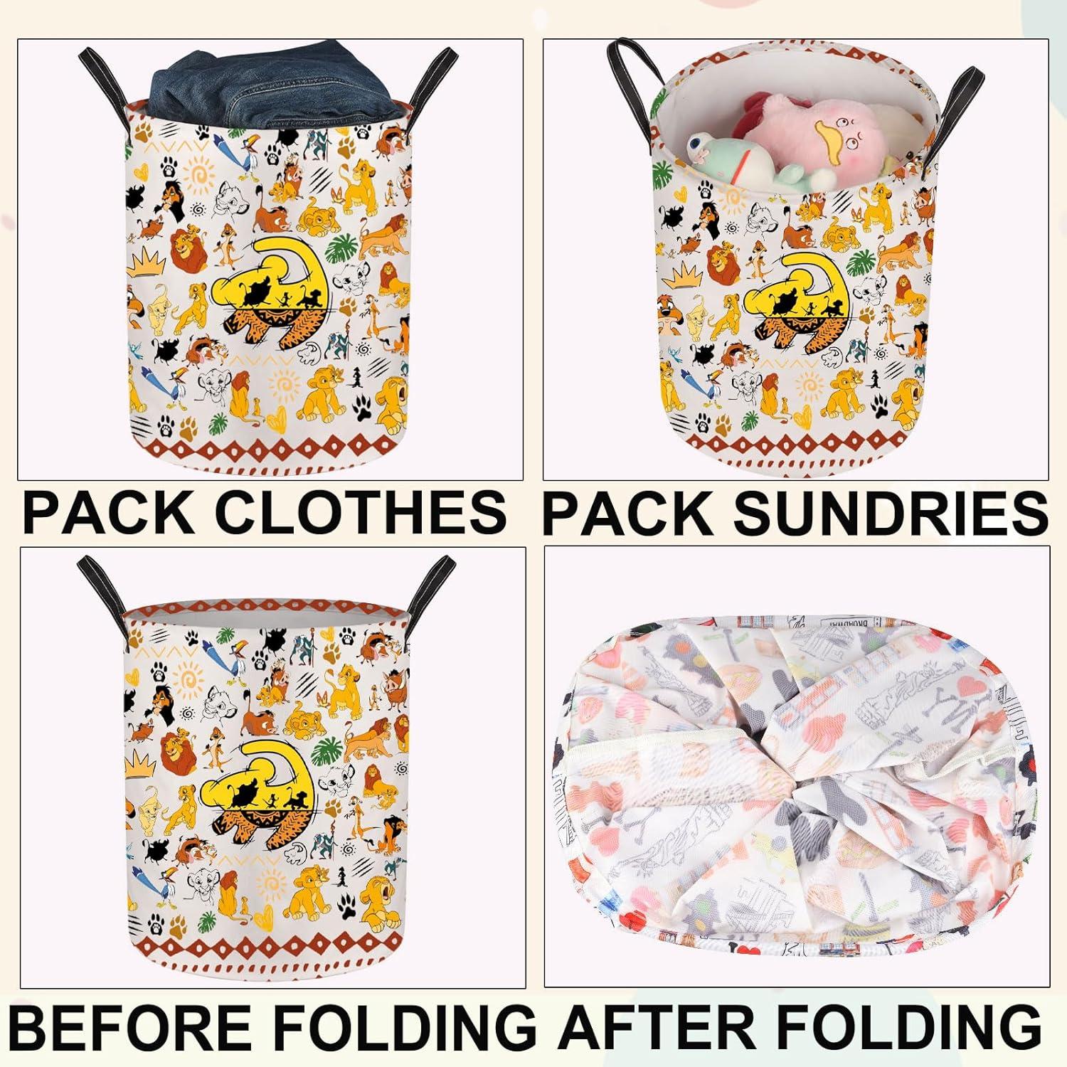 Cesta de Lavandería Plegable JNIAP León 50x40 cm