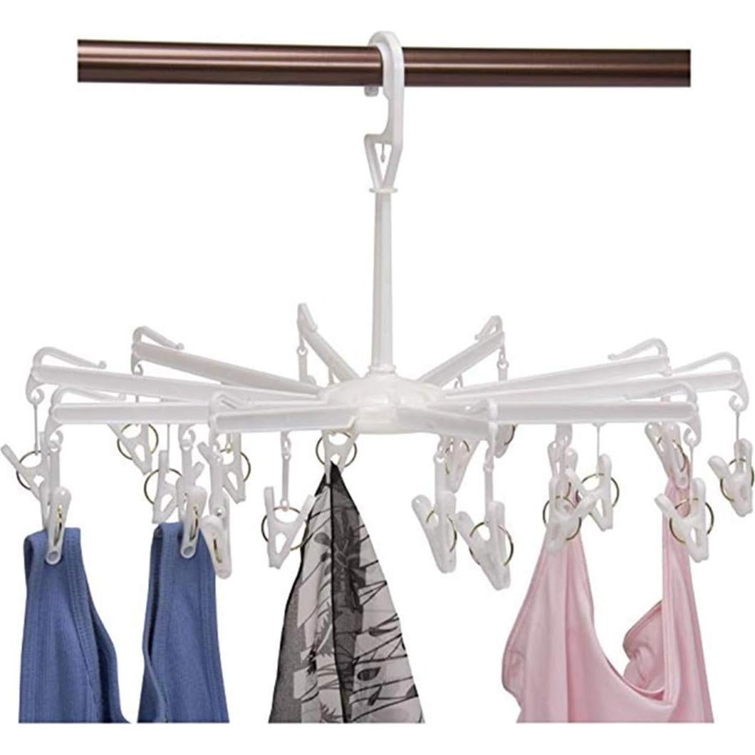 Perchero Plegable DurReus con 20 Clips para Ropa de Bebé