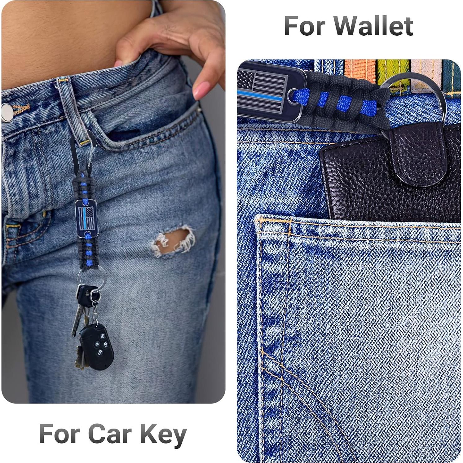 Llavero Corto de Paracord MDSXO con Bandera EE. UU. + 3 Bolsas de Lavandería