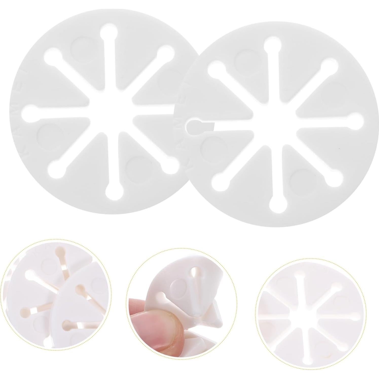 28 Clips Sujetadores de Calcetines ULTECHNOVO Blancos para Lavado