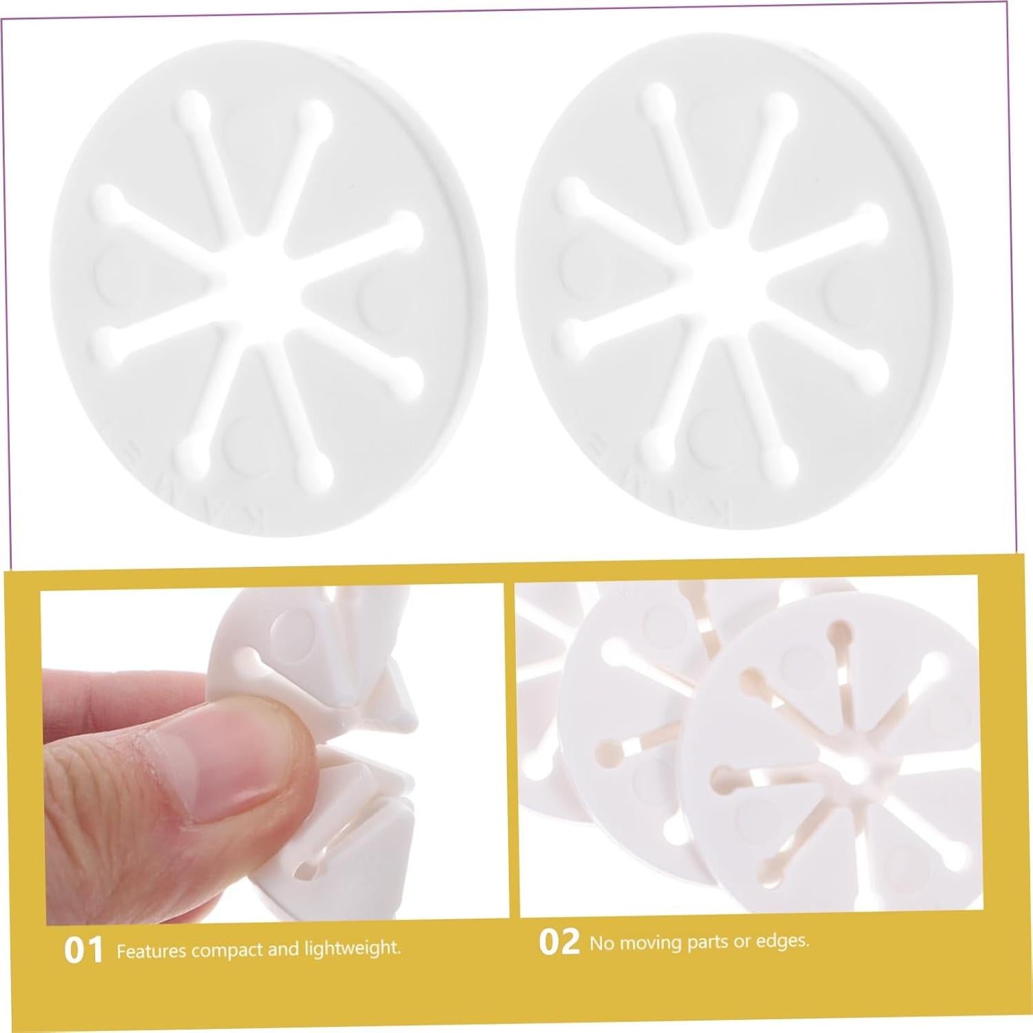 28 Clips Sujetadores de Calcetines ULTECHNOVO Blancos para Lavado