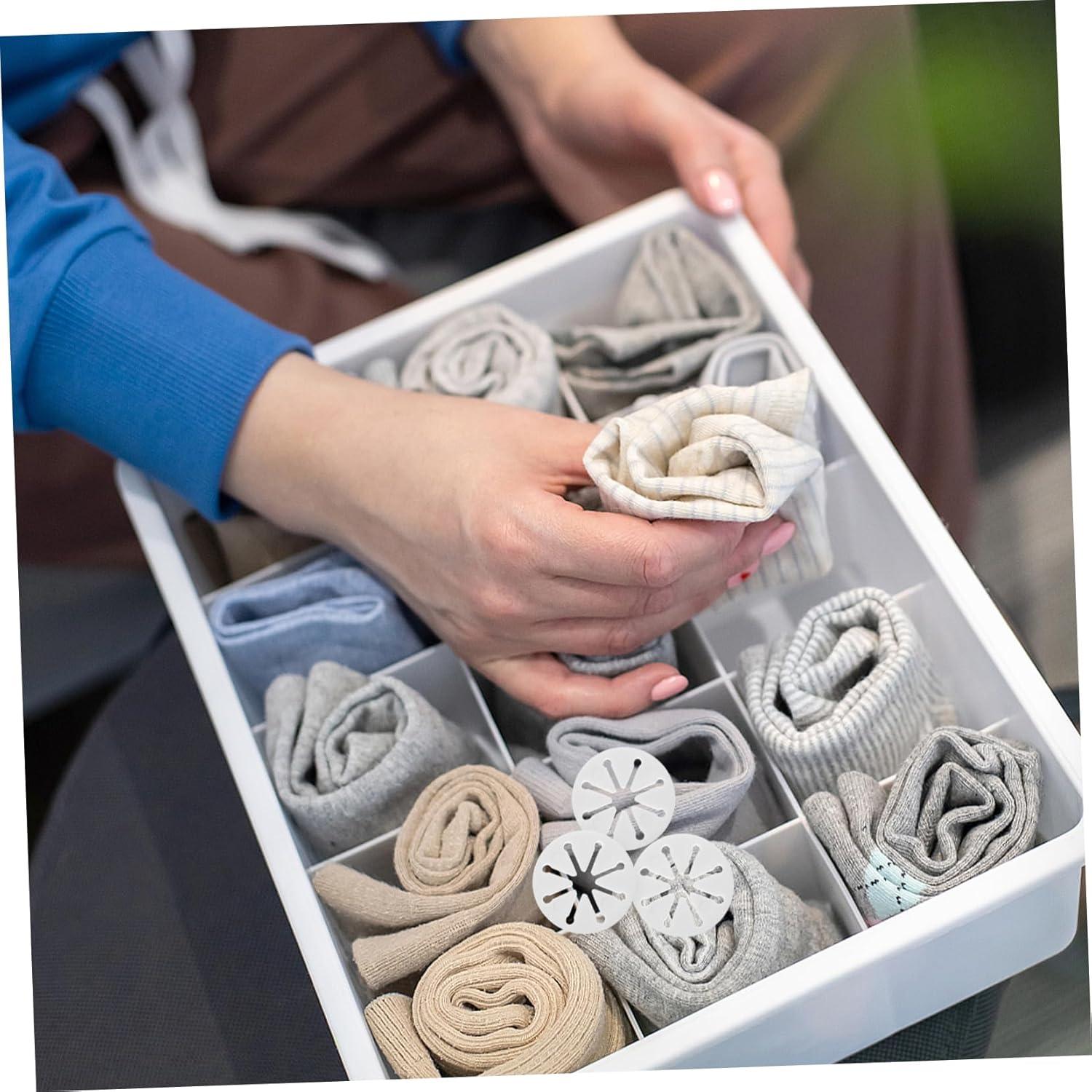 28 Clips Sujetadores de Calcetines ULTECHNOVO Blancos para Lavado