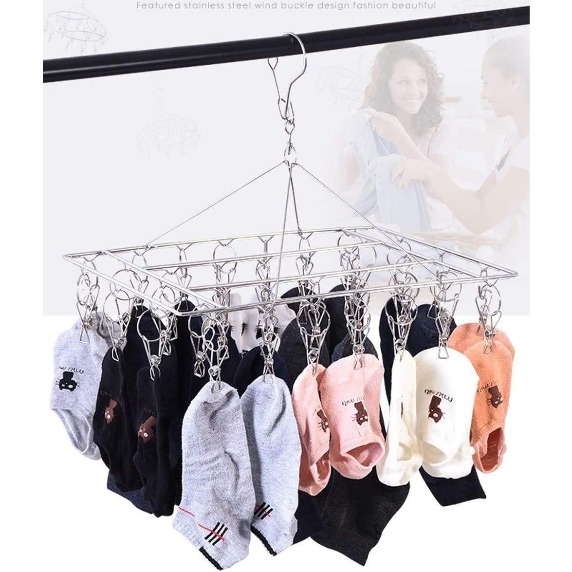 Soporte para Secar Calcetines Skroad Acero Inoxidable 36 Ganchos