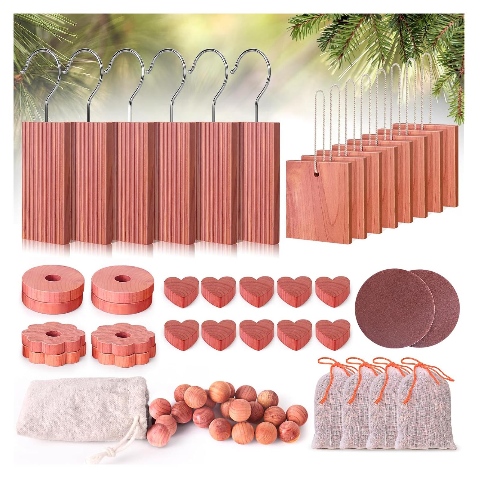 Bloques de Cedro para Almacenamiento de Ropa 56 Pcs - Woodever