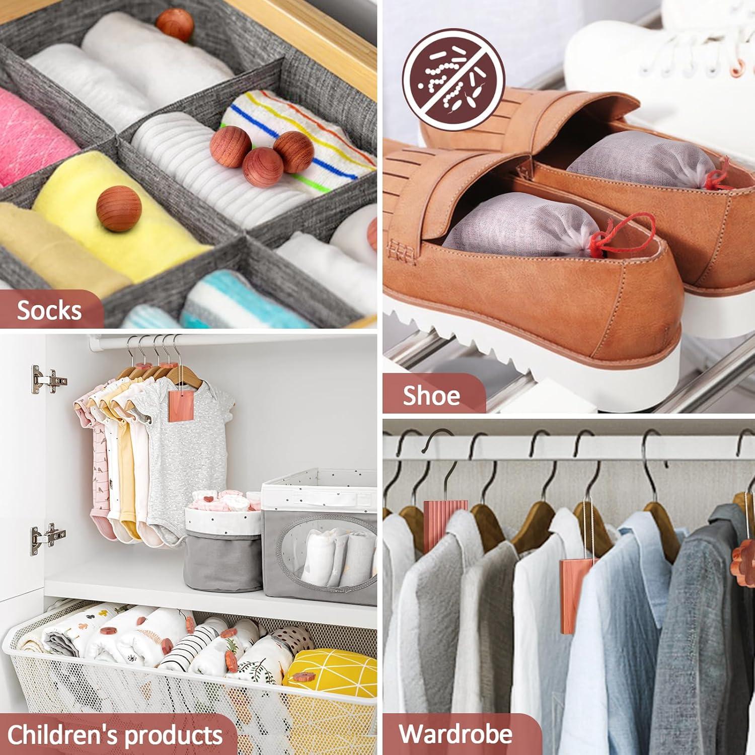 Bloques de Cedro para Almacenamiento de Ropa 56 Pcs - Woodever