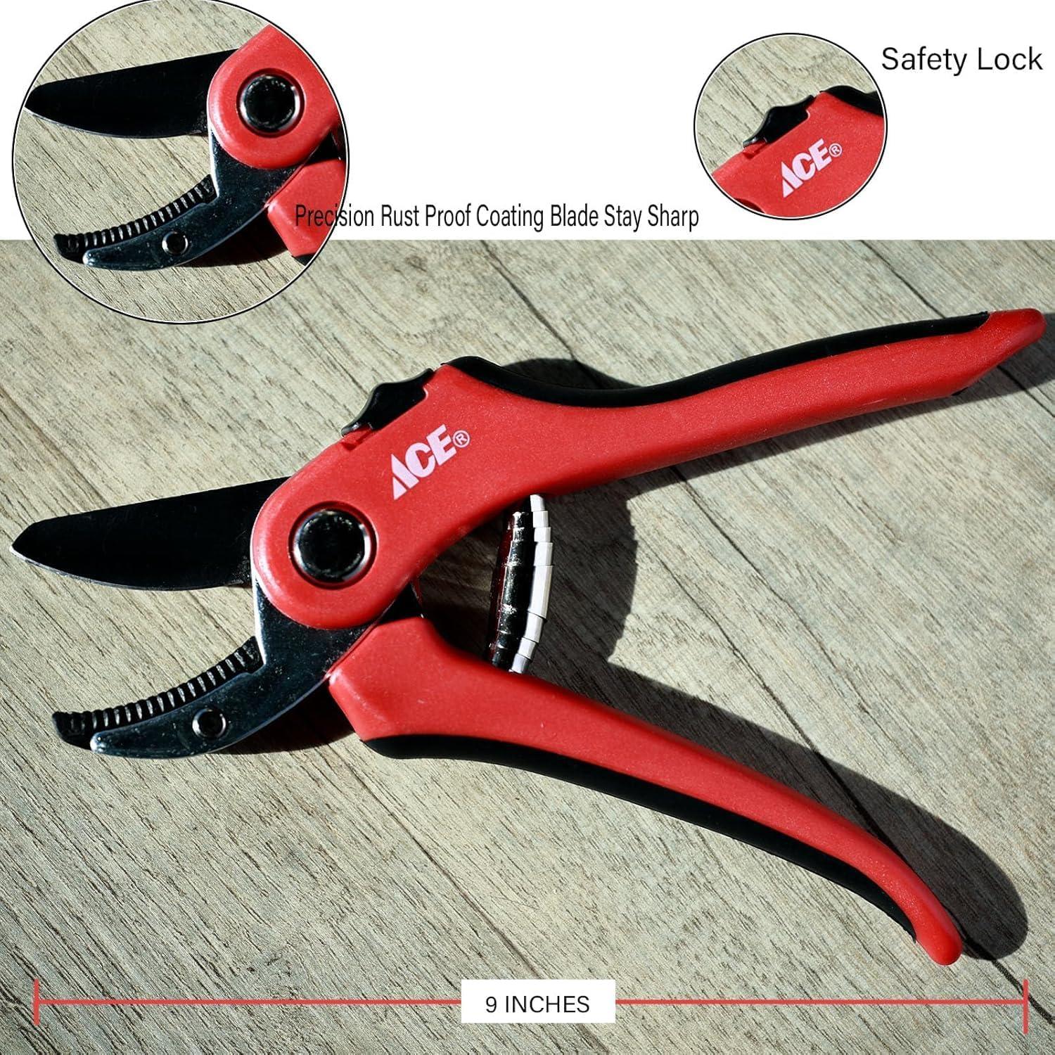 Tijera de podar de yunque Ace 20 cm con mango de acero