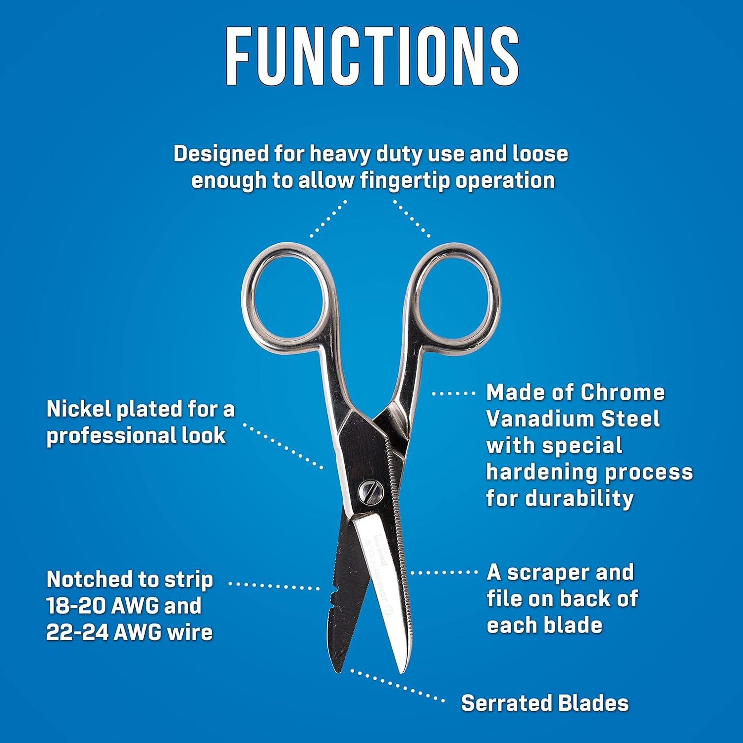 Tijeras de Electricista Jonard Tools ES-1964 Acero Vanadio