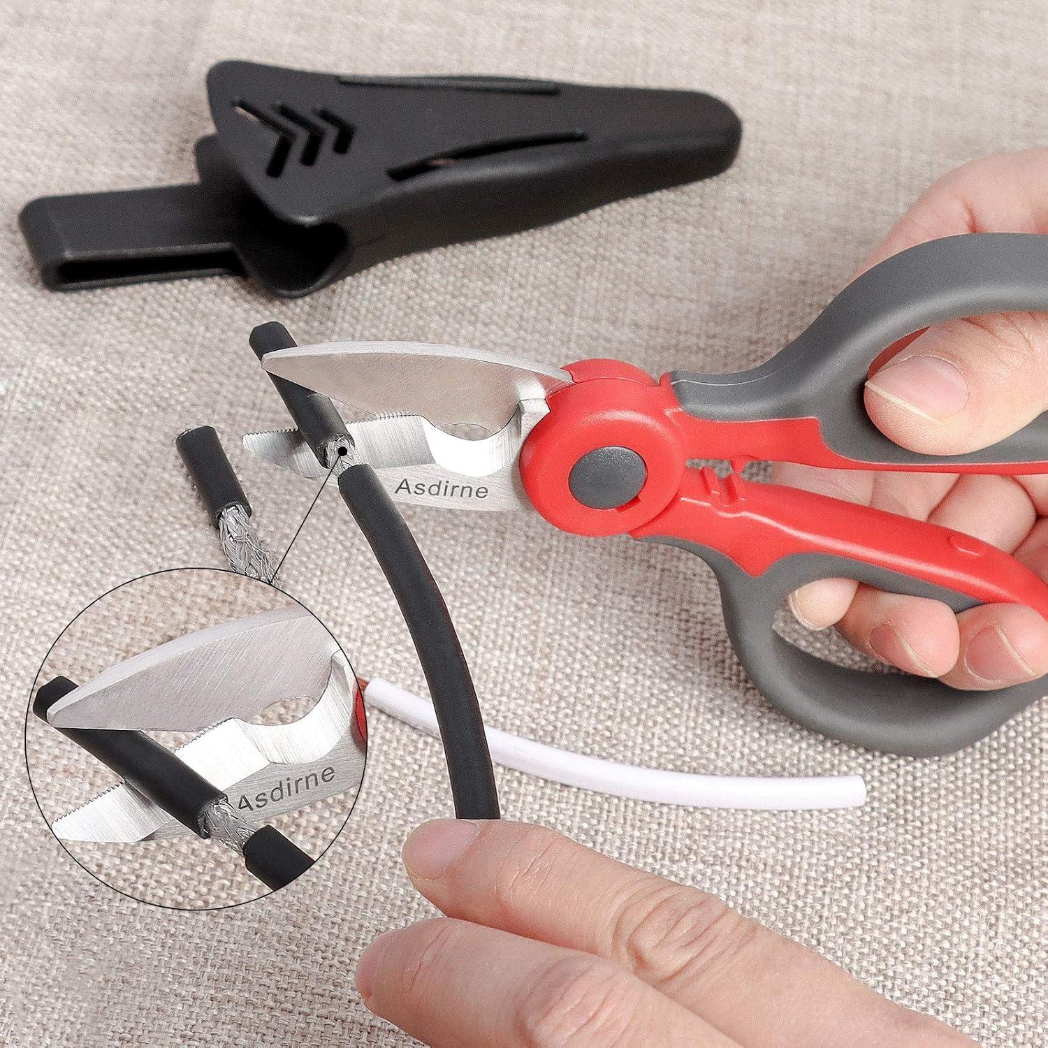 Paquete de 2 Tijeras de Electricista Asdirne 16 cm Acero Inoxidable