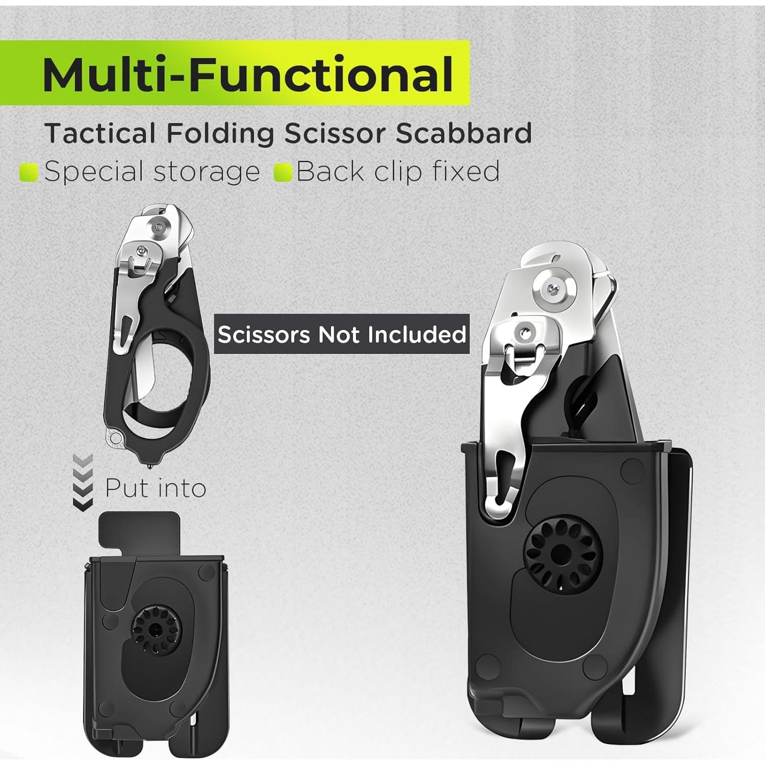 Fundas de Tijeras de Trauma Plegables LEEPENK 2 Pack - Negro