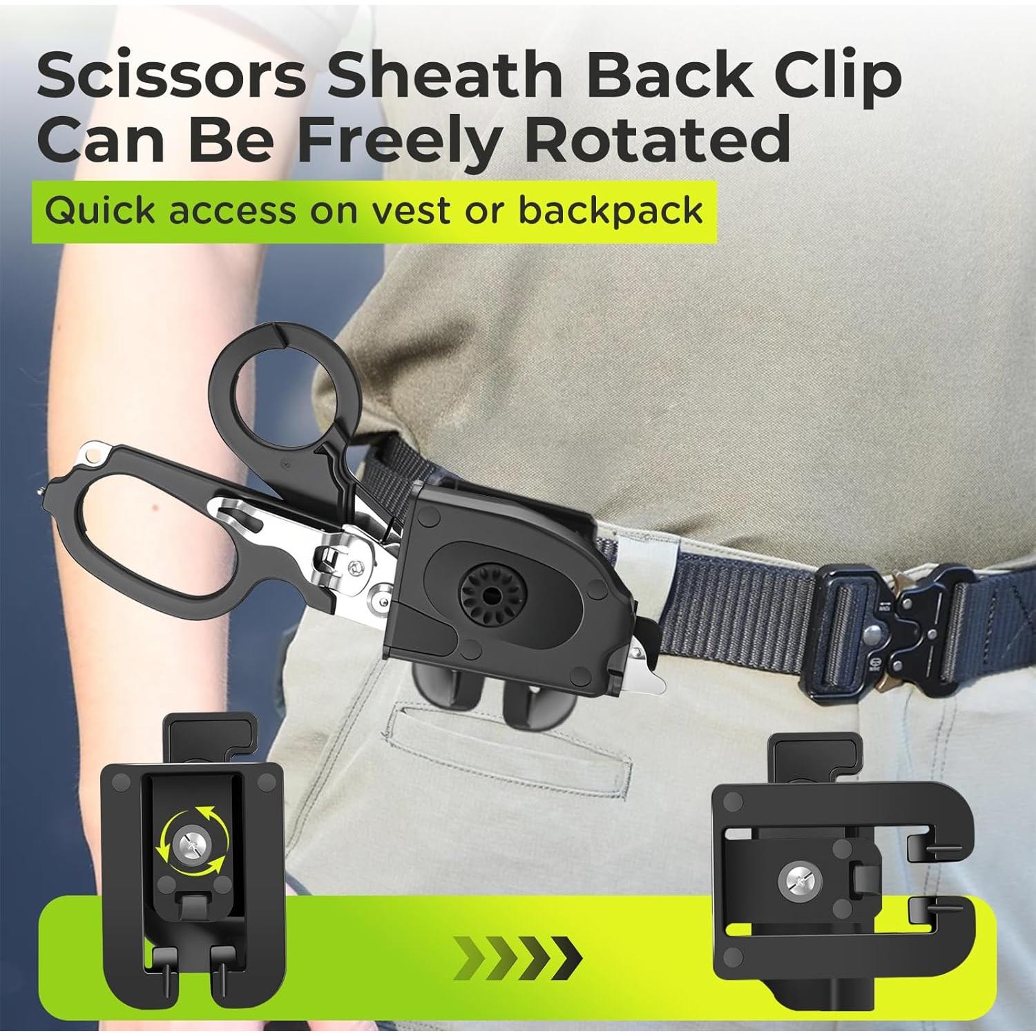 Fundas de Tijeras de Trauma Plegables LEEPENK 2 Pack - Negro