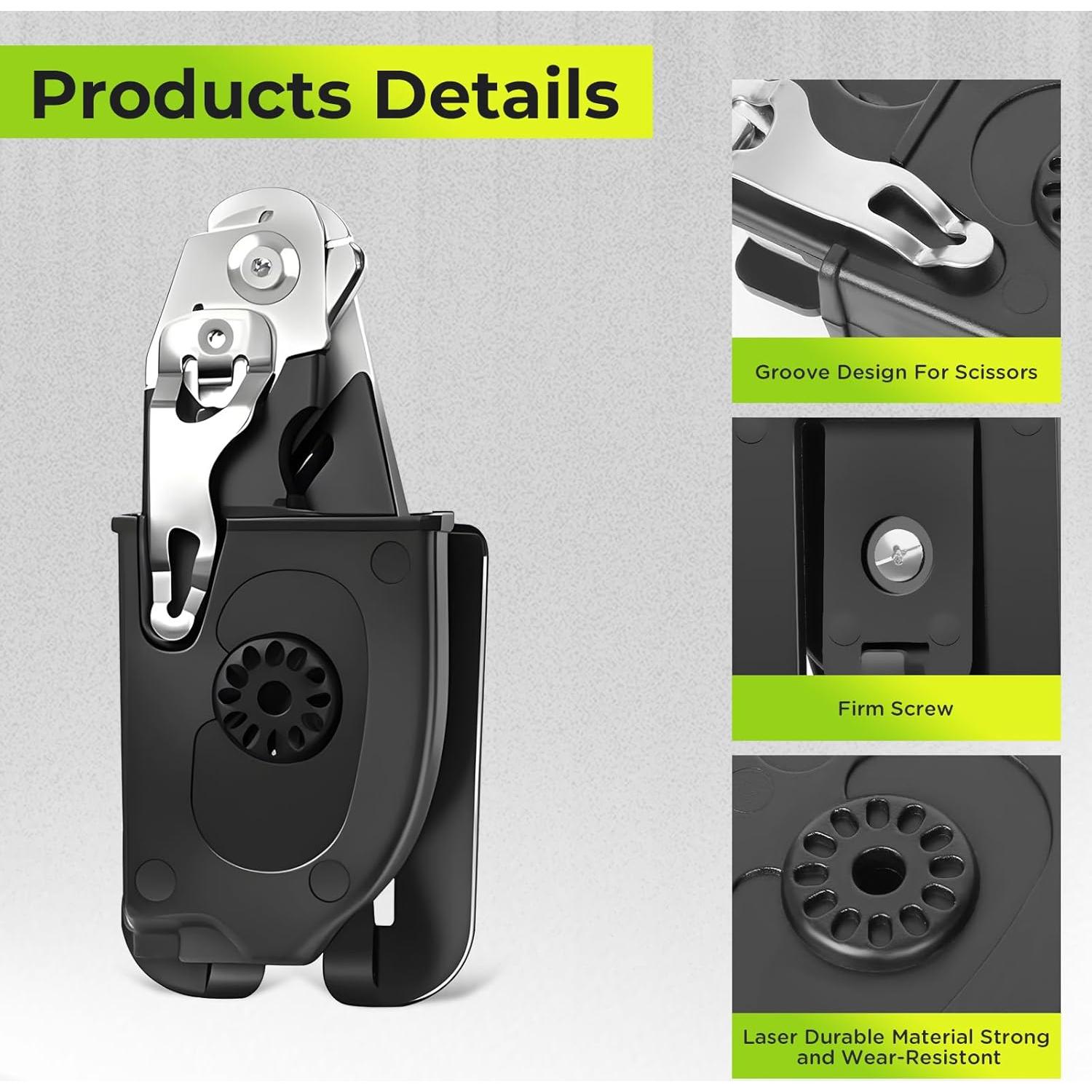 Fundas de Tijeras de Trauma Plegables LEEPENK 2 Pack - Negro