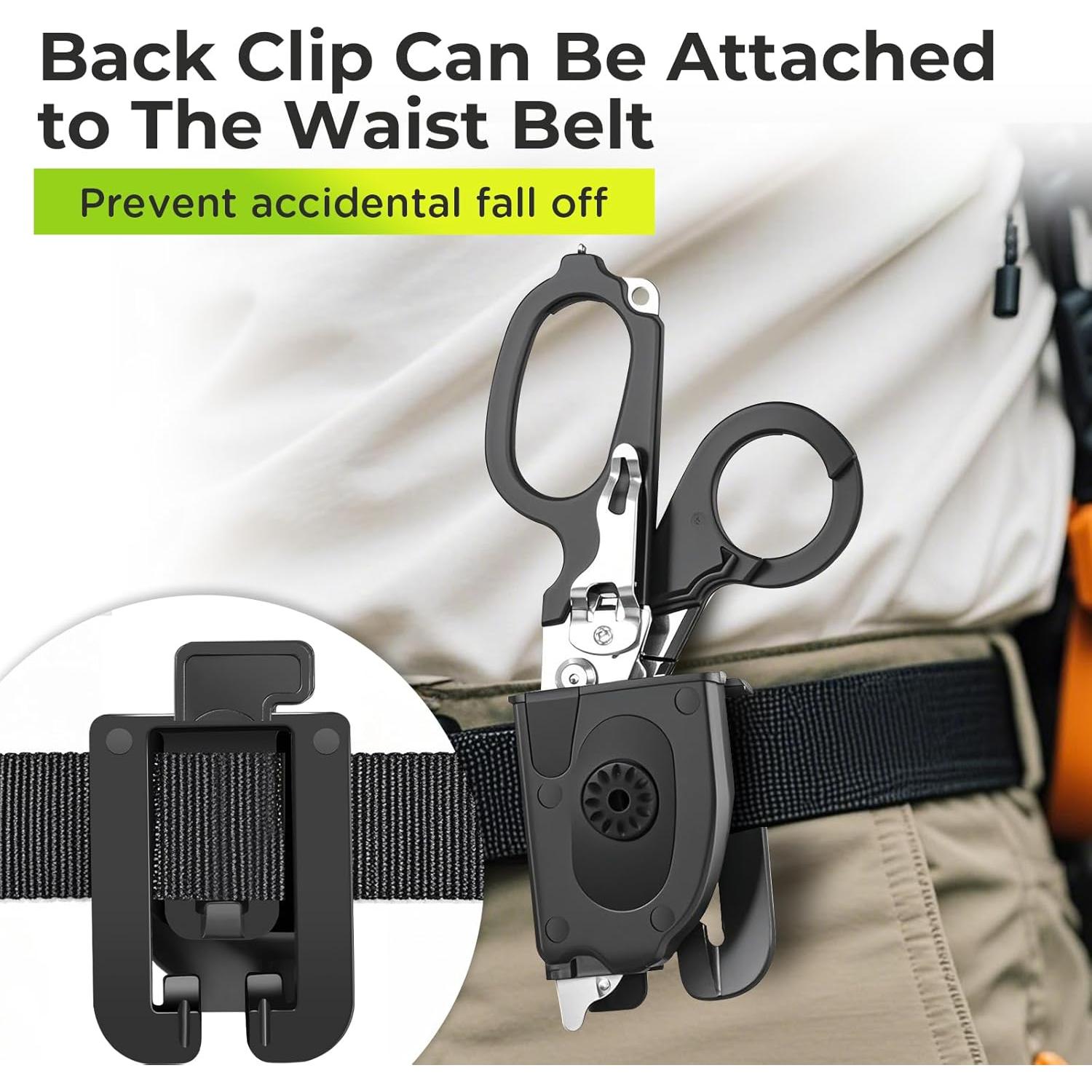 Fundas de Tijeras de Trauma Plegables LEEPENK 2 Pack - Negro