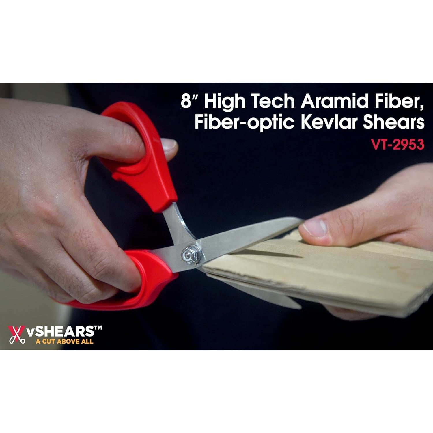 Tijeras Vampliers 8" de acero al carbono para fibra óptica