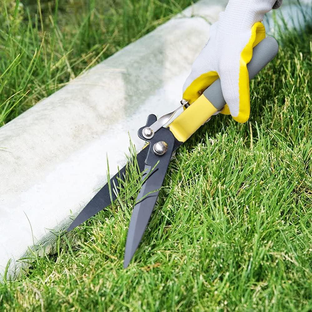 Tijeras de Césped Byhagern 17cm, Cortadores de Jardín Ergonomicos