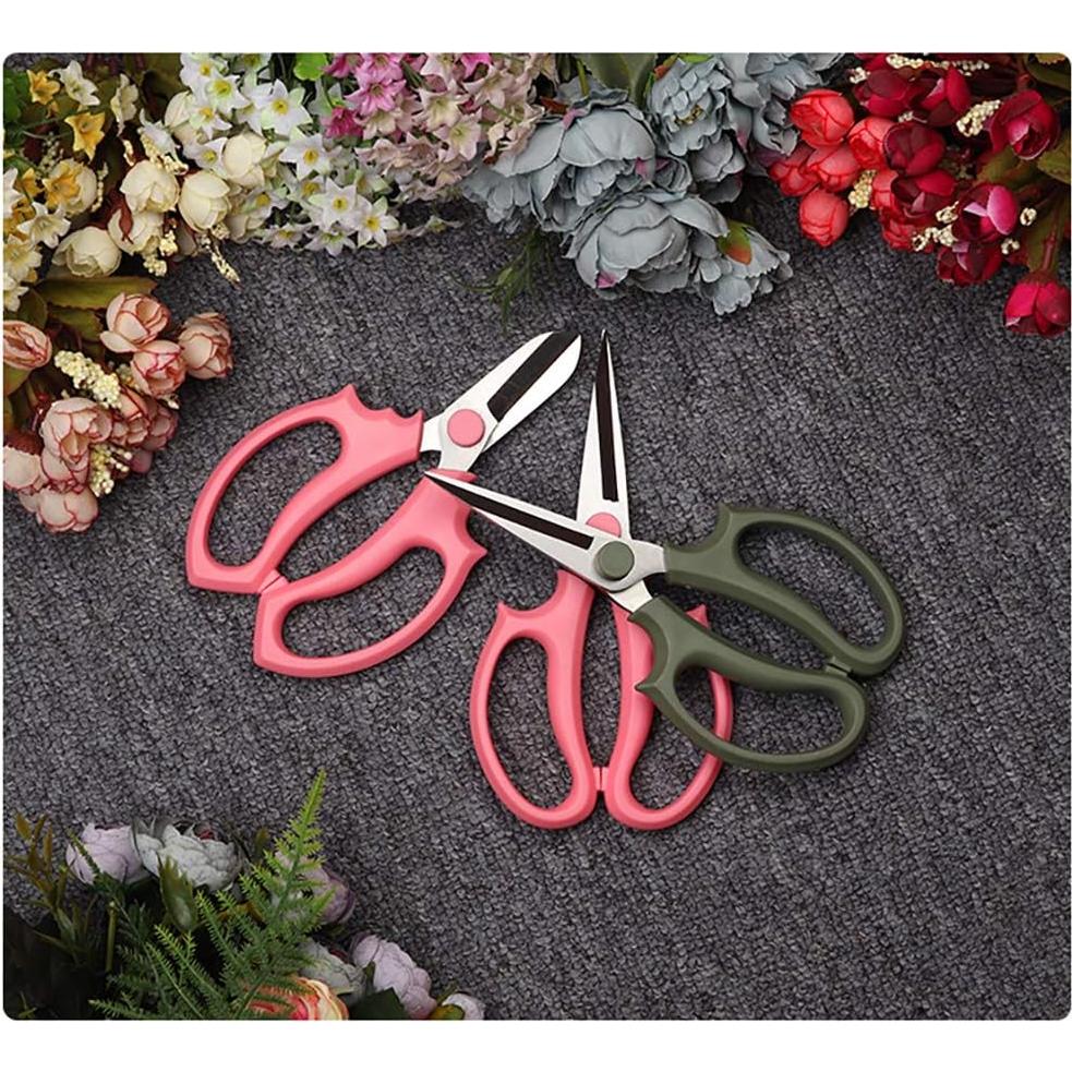 Tijeras de Flores Leize de Acero Inoxidable 8cm Verde Grisáceo