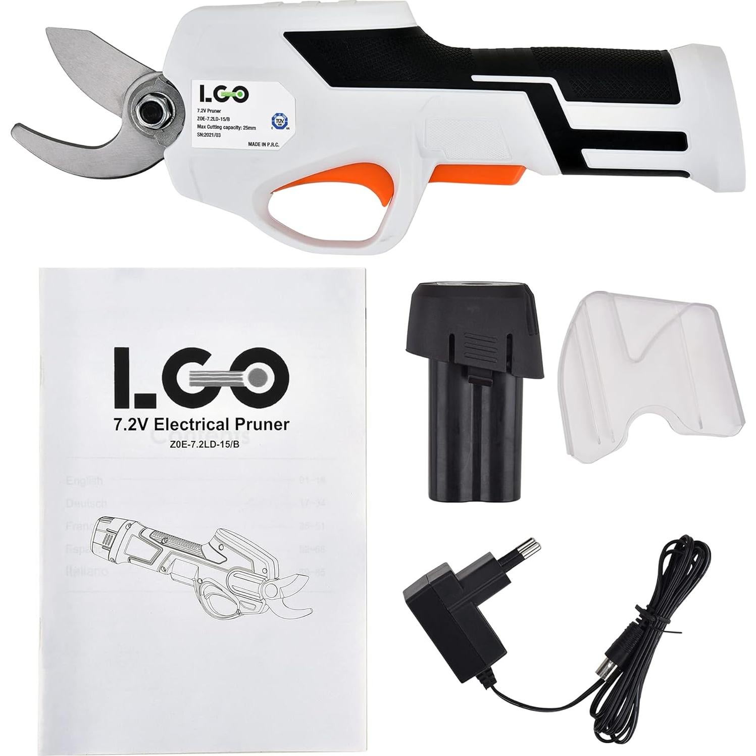 Tijeras de Podar Inalámbricas LIGO 7.2V para Ramas de 2.5 cm