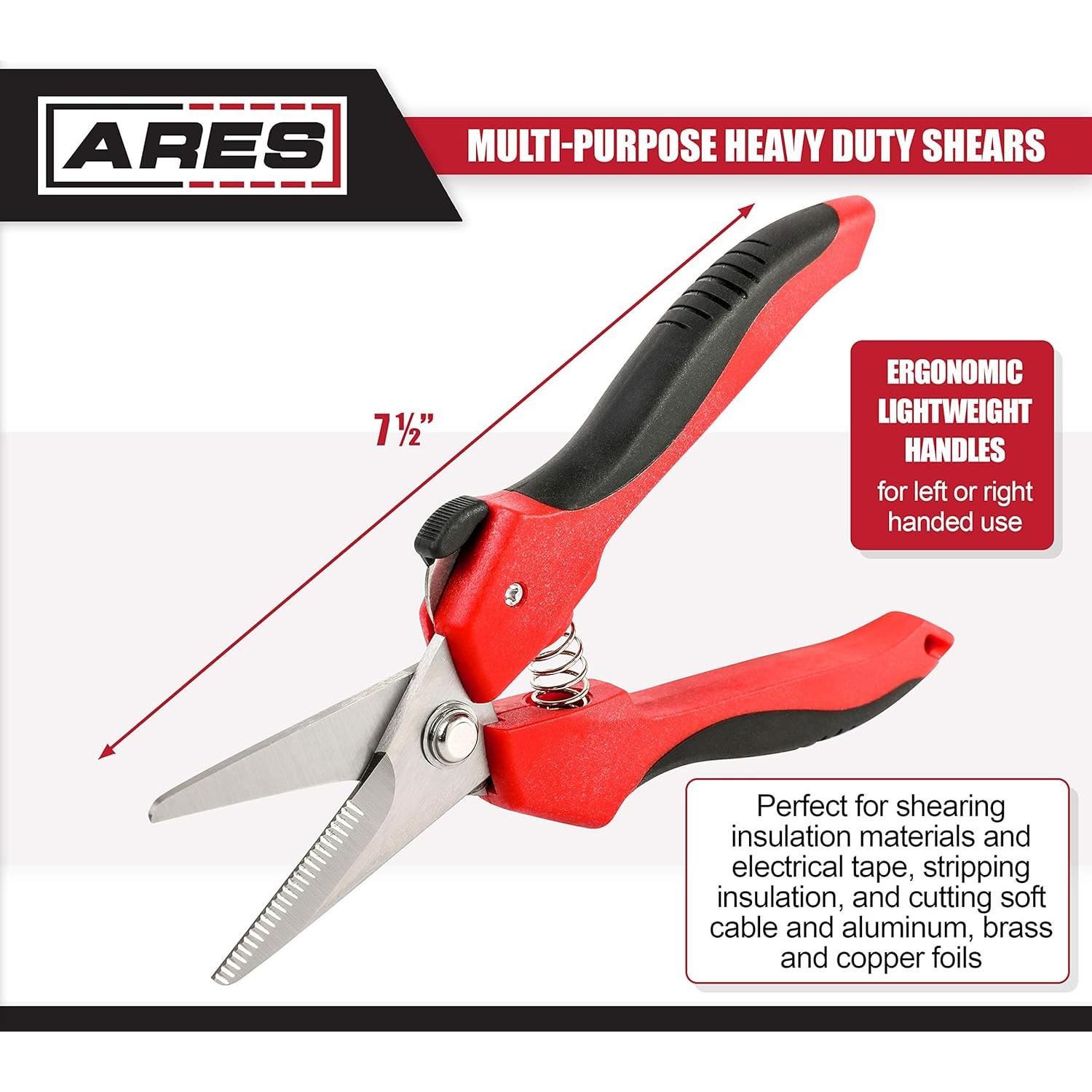 Tijeras Multiusos ARES 19.05 cm Acero Inoxidable Serradas