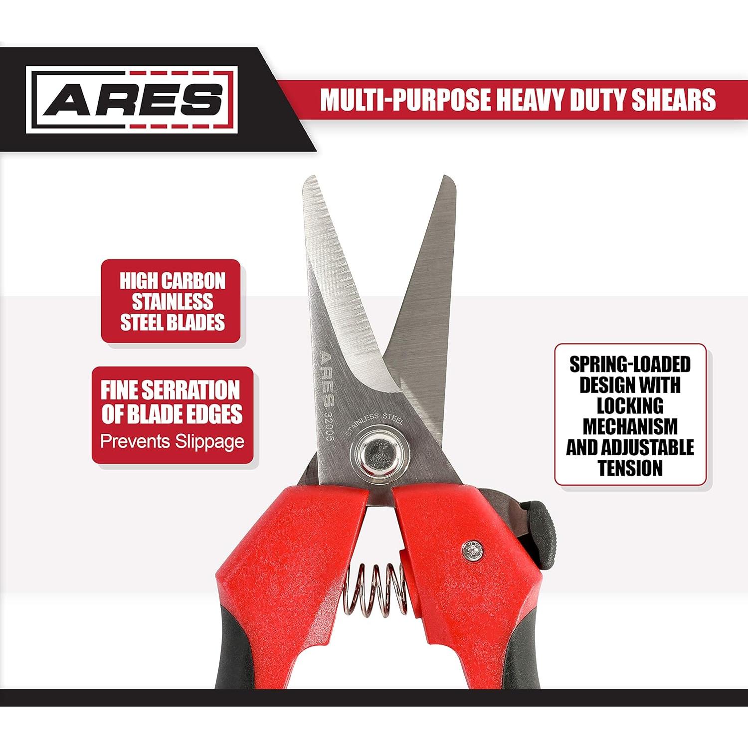 Tijeras Multiusos ARES 19.05 cm Acero Inoxidable Serradas