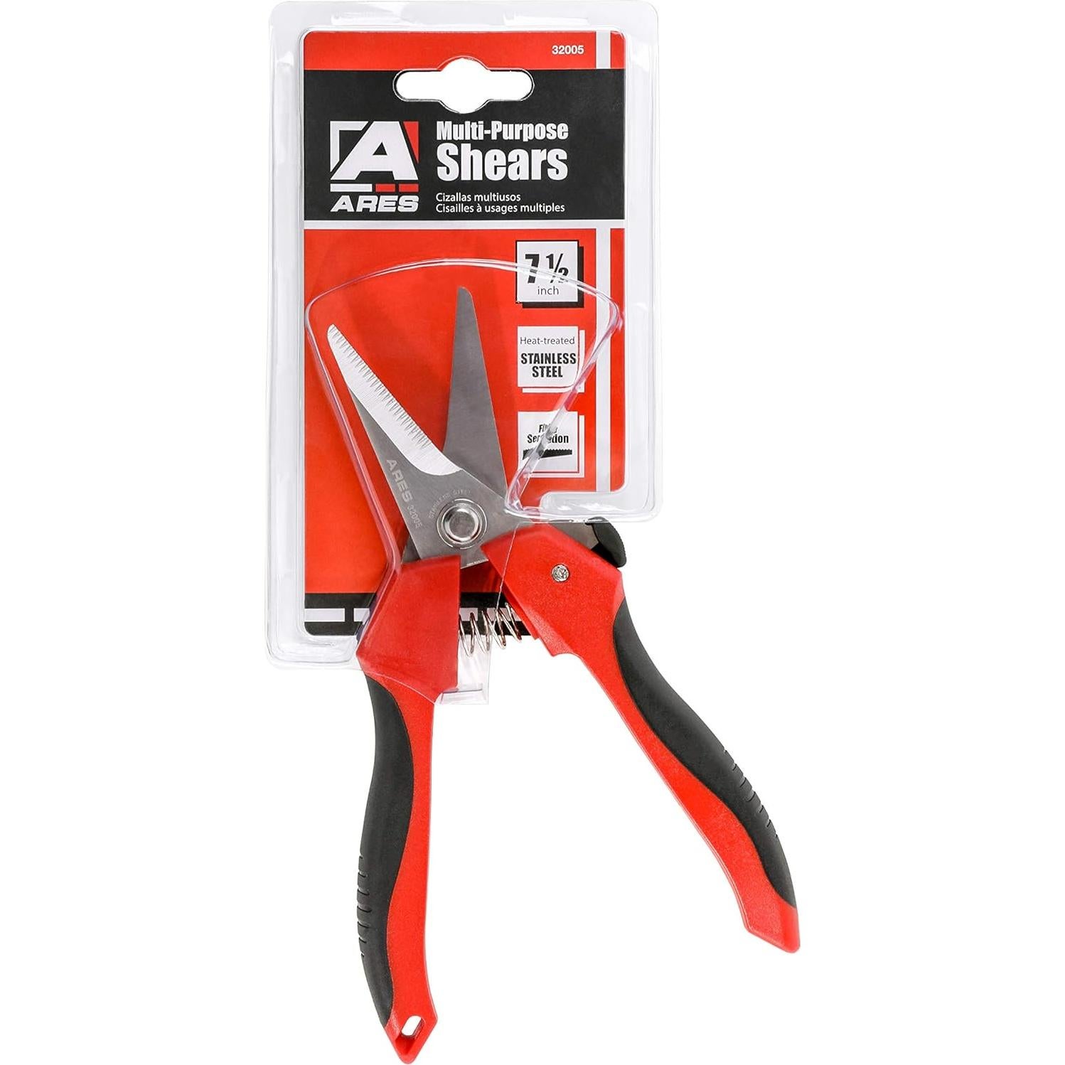 Tijeras Multiusos ARES 19.05 cm Acero Inoxidable Serradas