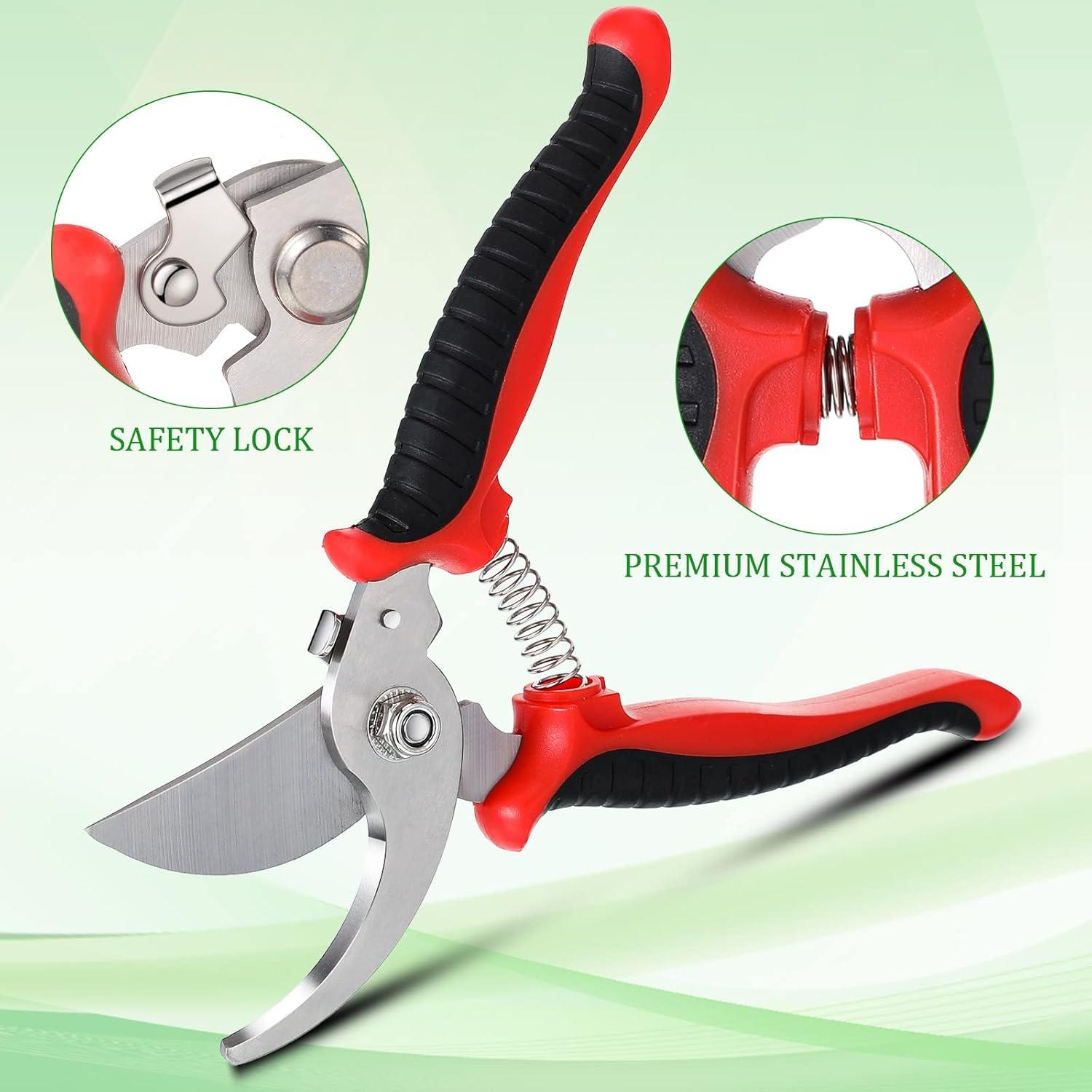 6 Tijeras de Jardín Bypass Kigeli 19 cm Acero Inoxidable