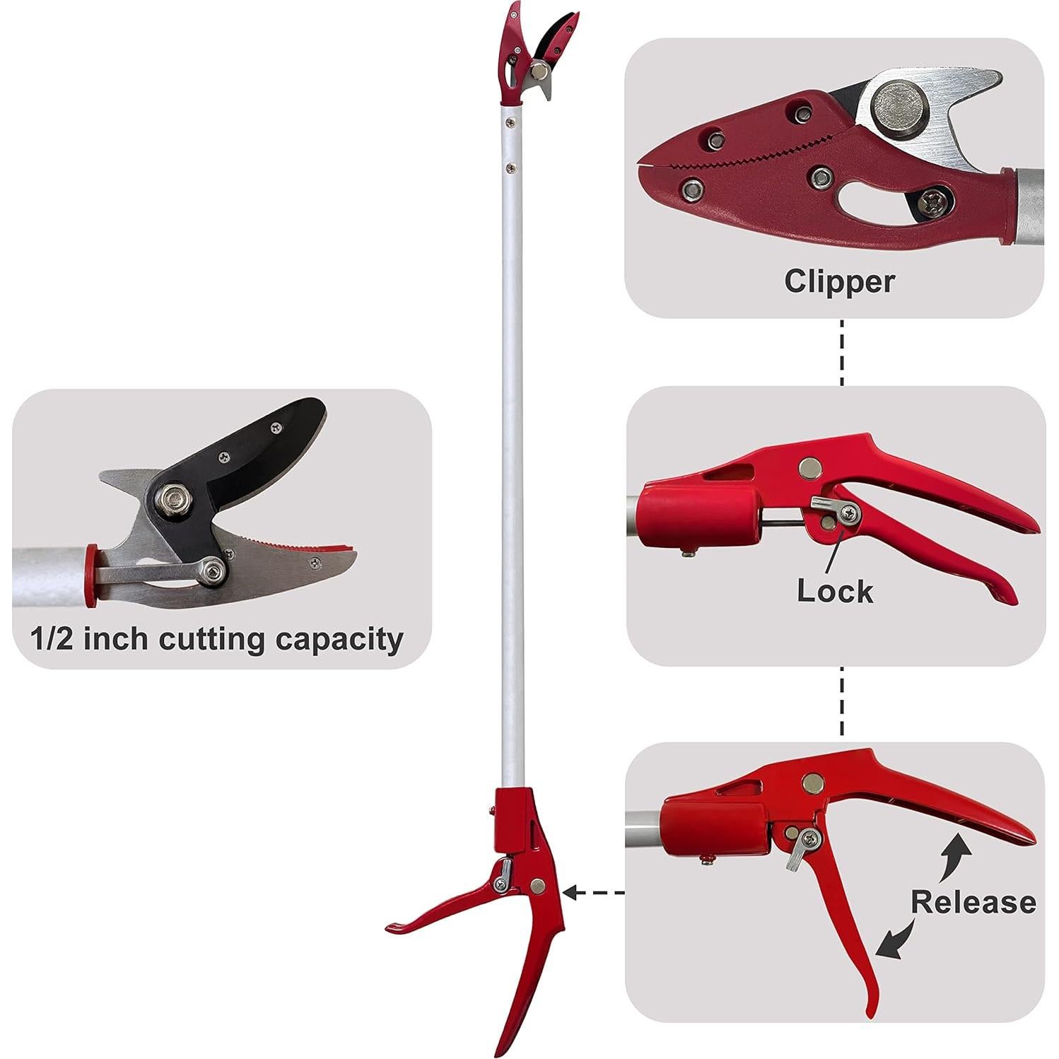 Podadora de Árbol Prunrt 60 cm con Cuchilla Bypass y Mango de Aluminio