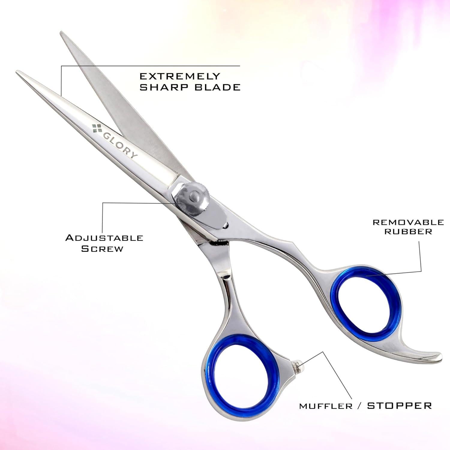 Tijeras de Barbero GLORY 6.5" Acero Inoxidable Diestros